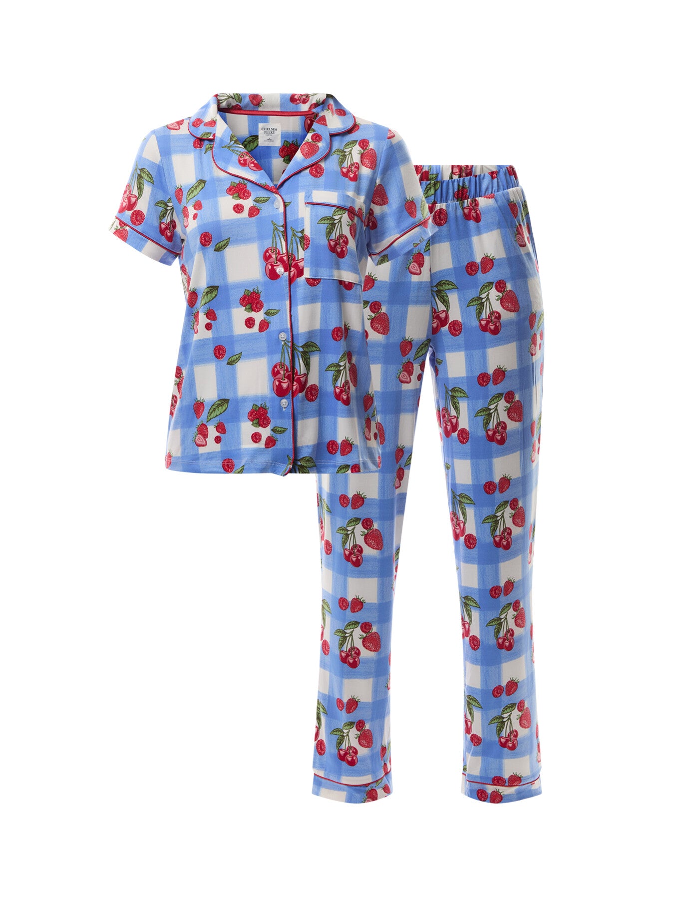 Gingham Berry Long Pyjama Set