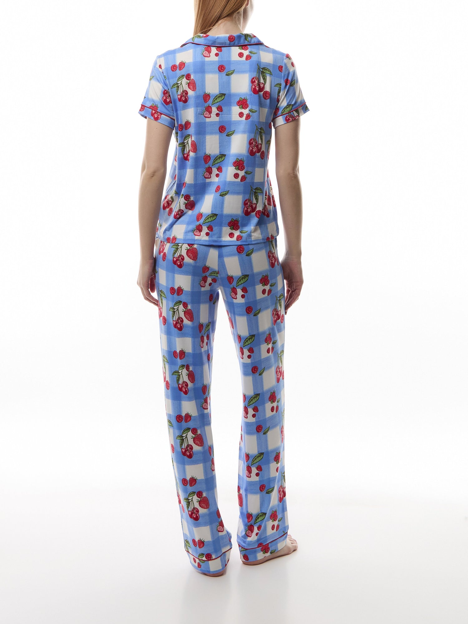 Gingham Berry Long Pyjama Set