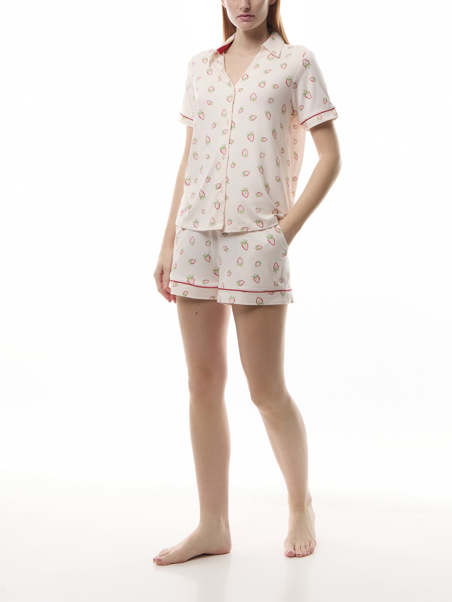 Strawberry Print Short Pyjama Set