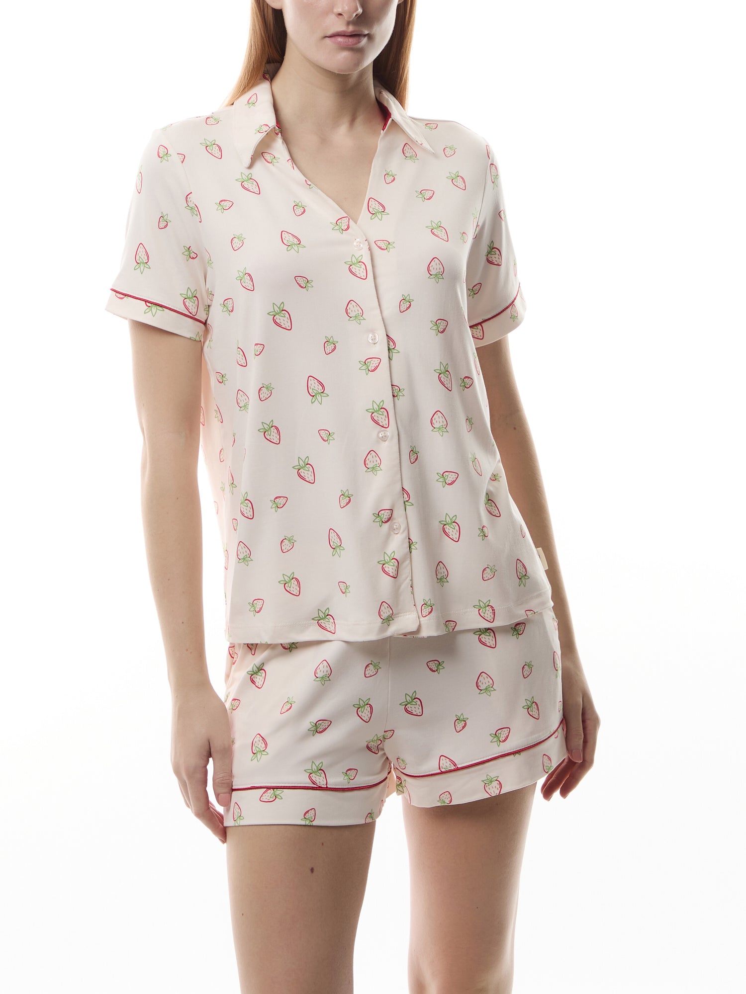 Strawberry Print Short Pyjama Set