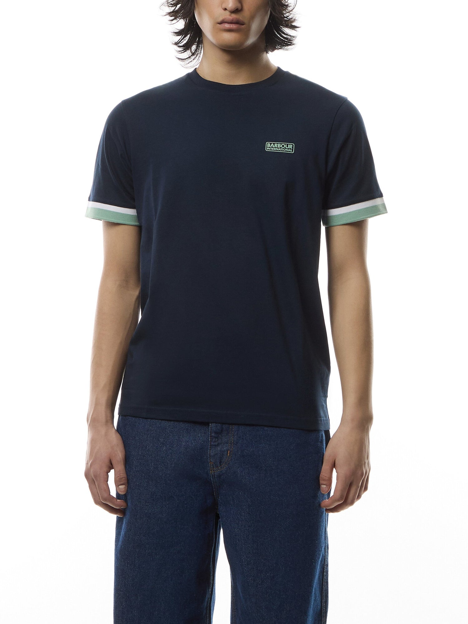 Deep Cuff Evan Tipped T Shirt