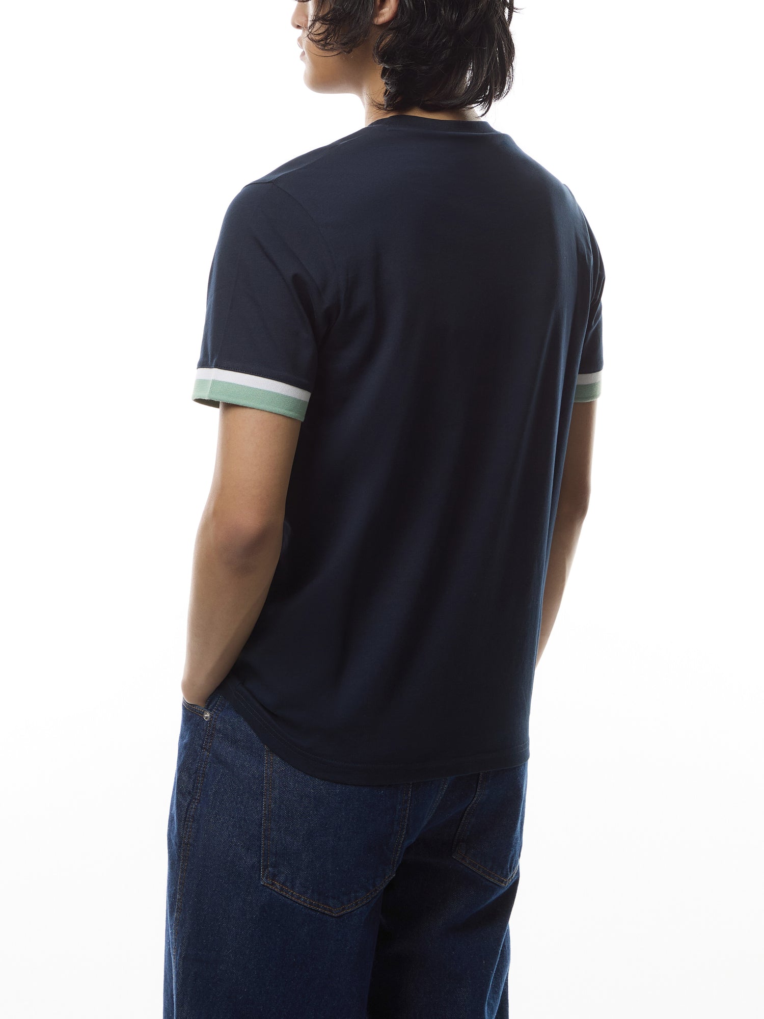 Deep Cuff Evan Tipped T Shirt