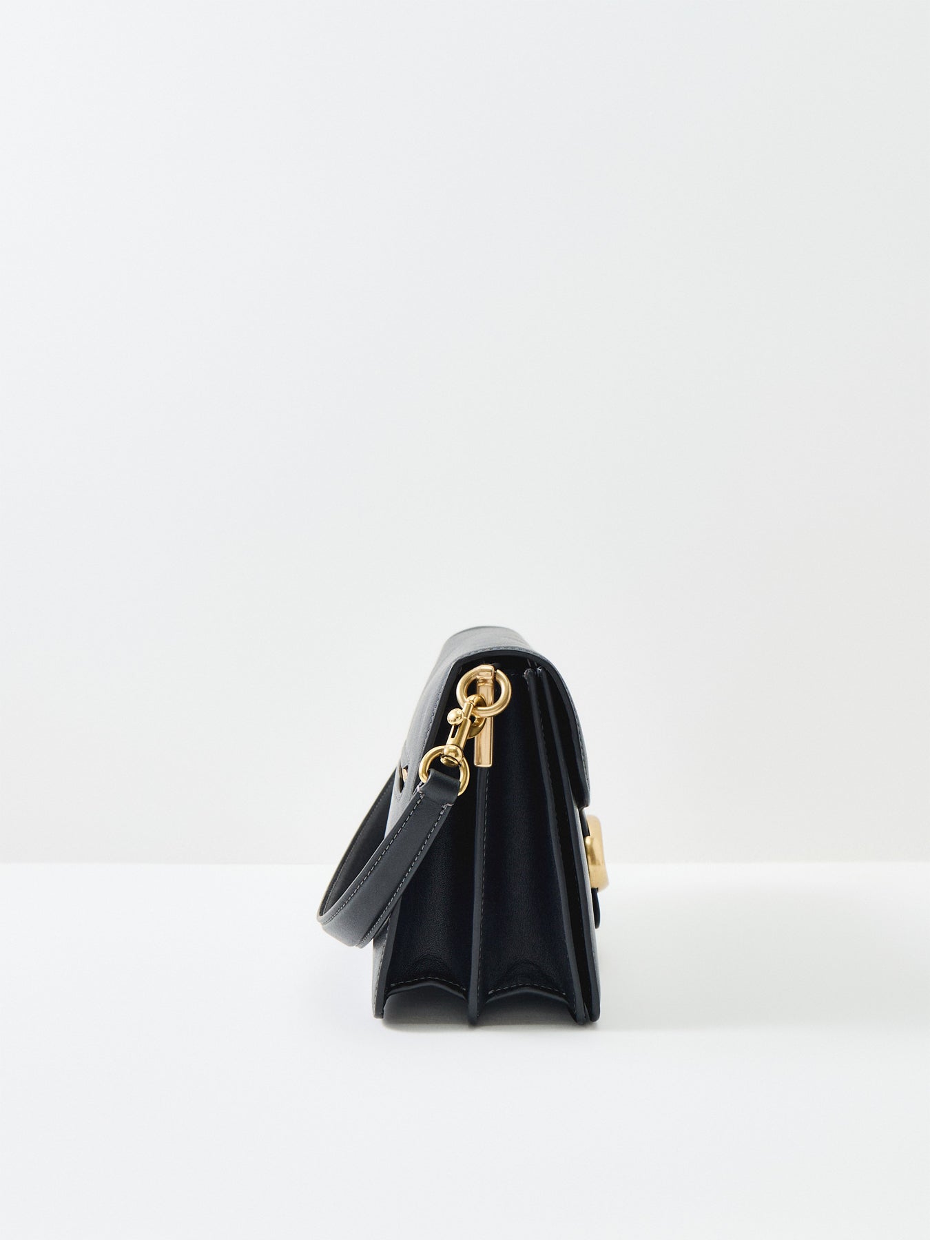 Tabby Chain Leather Shoulder Bag Black