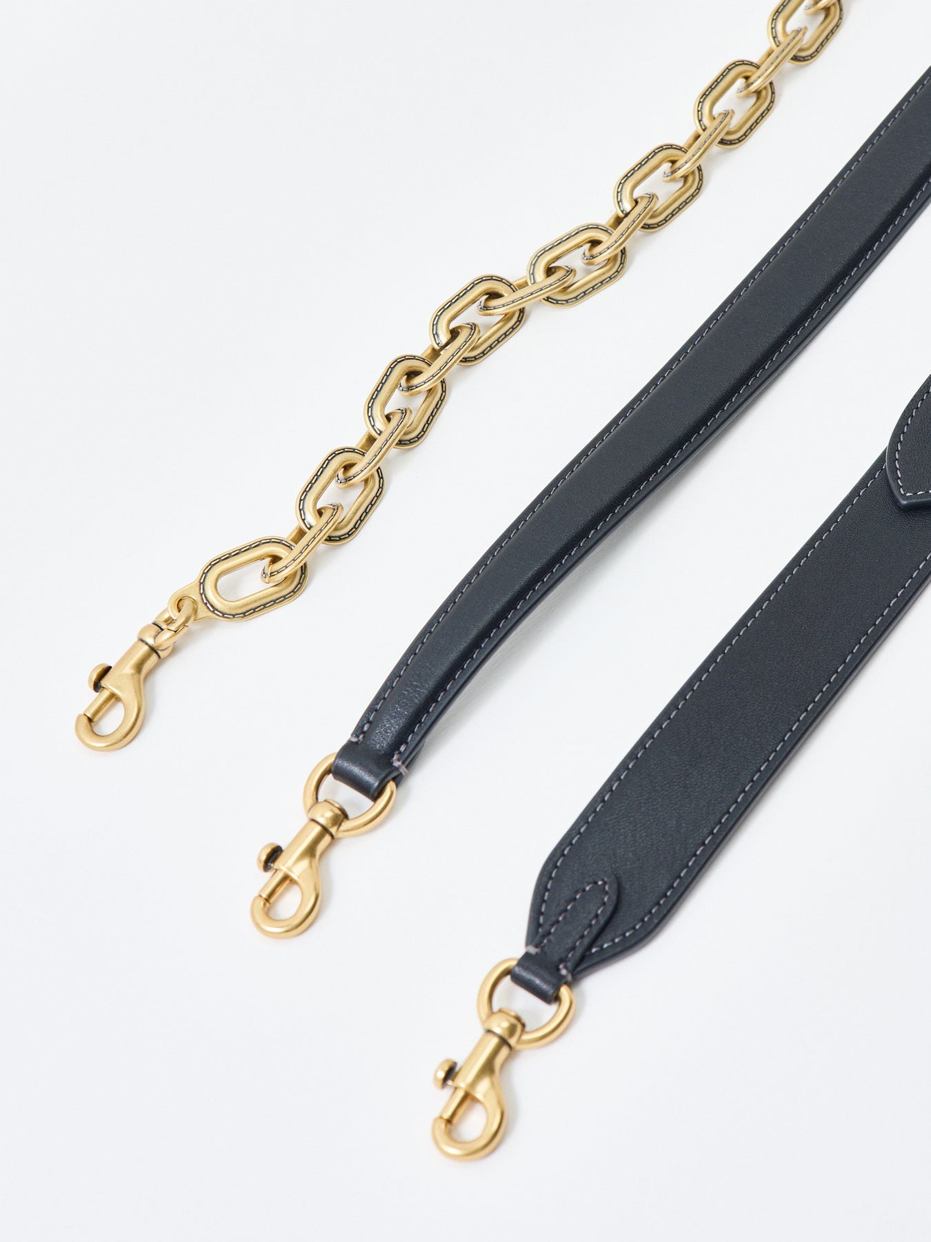 Tabby Chain Leather Shoulder Bag Black