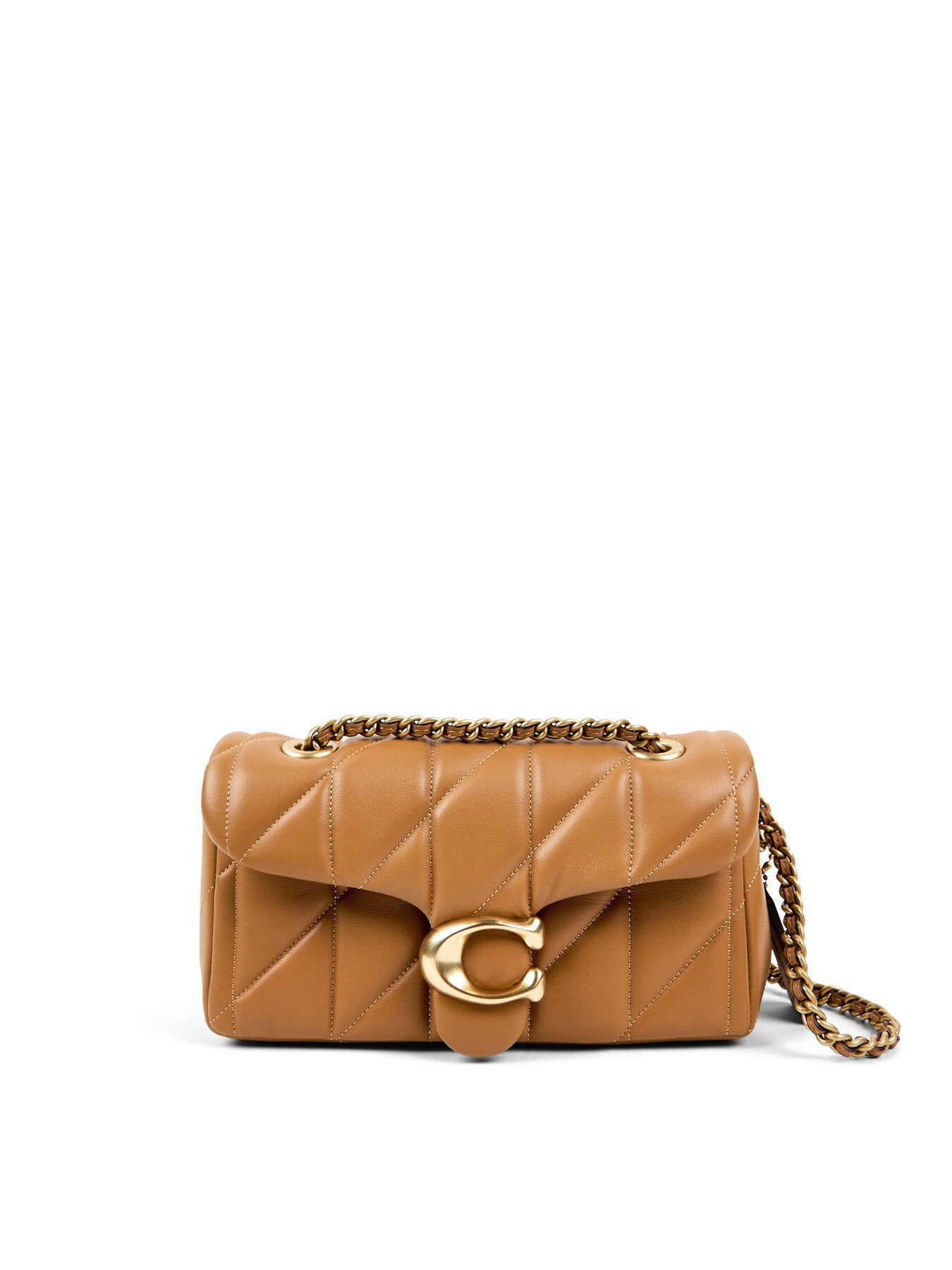 Quilted Tabby Shoulder Bag 20 Honey Brown