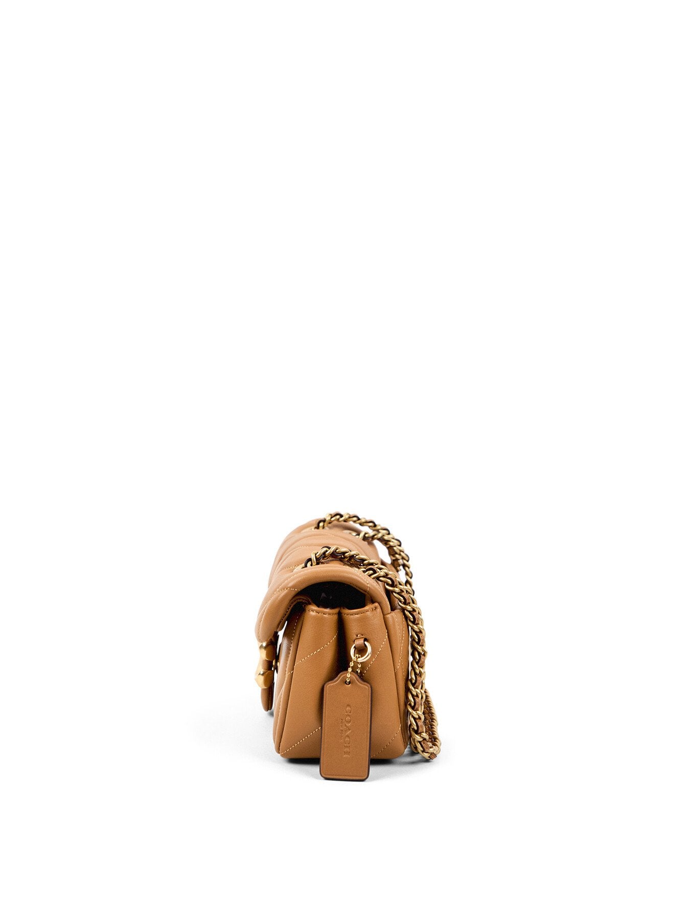 Quilted Tabby Shoulder Bag 20 Honey Brown