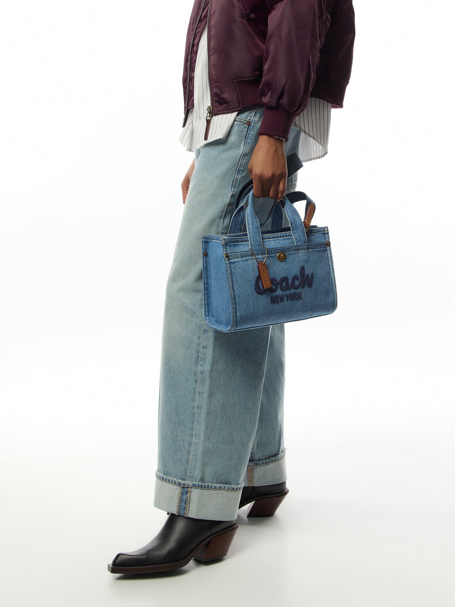 Denim Cargo Tote Bag 26