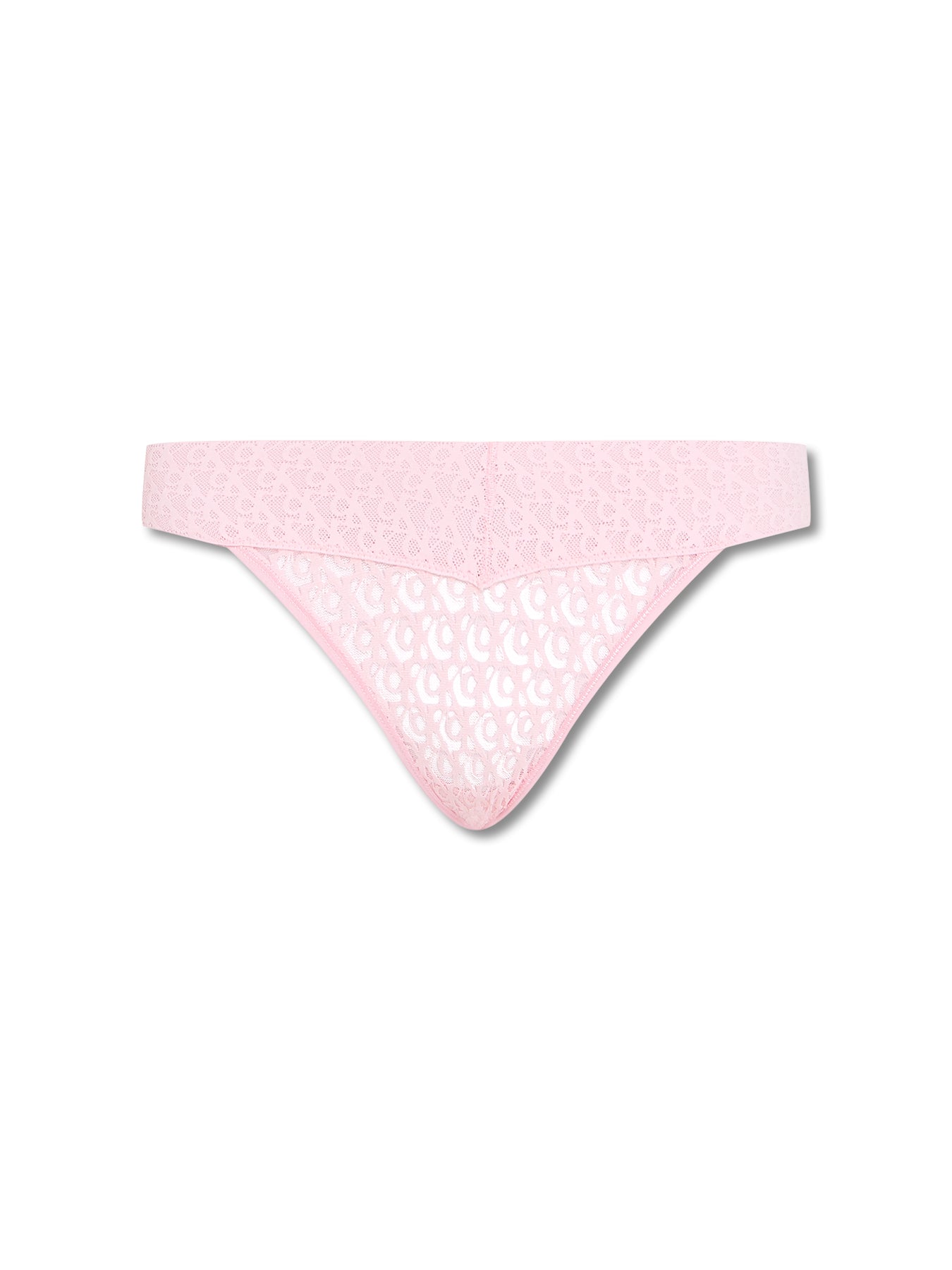 Logo Lace Trim Low Rise Bikini