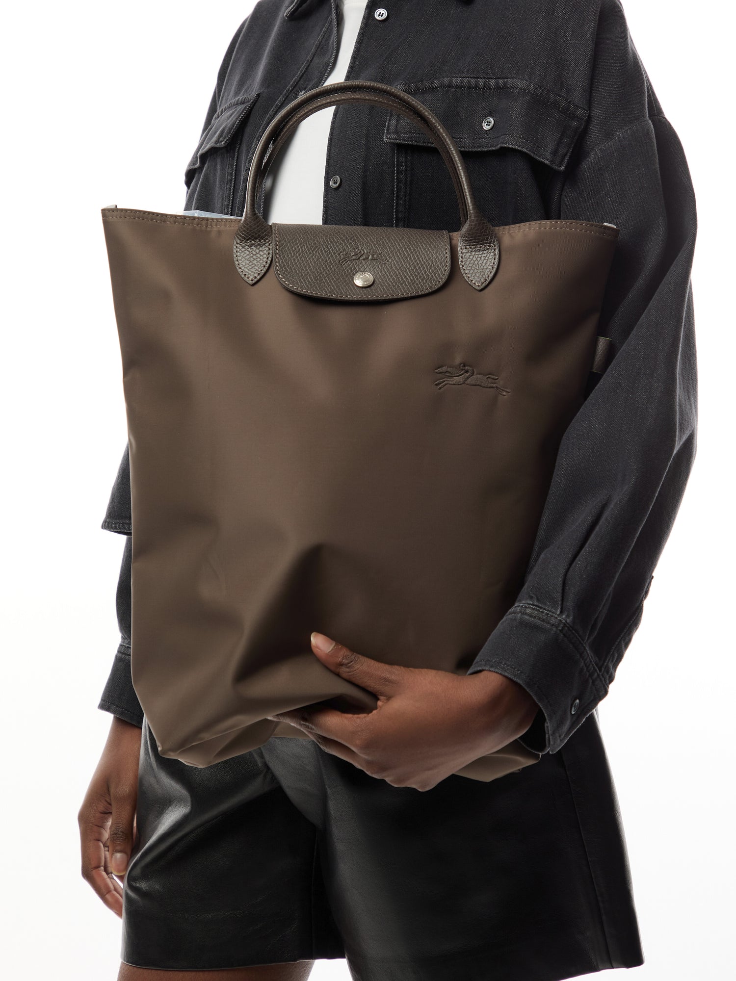 Le Pliage Green Medium Tote Bag