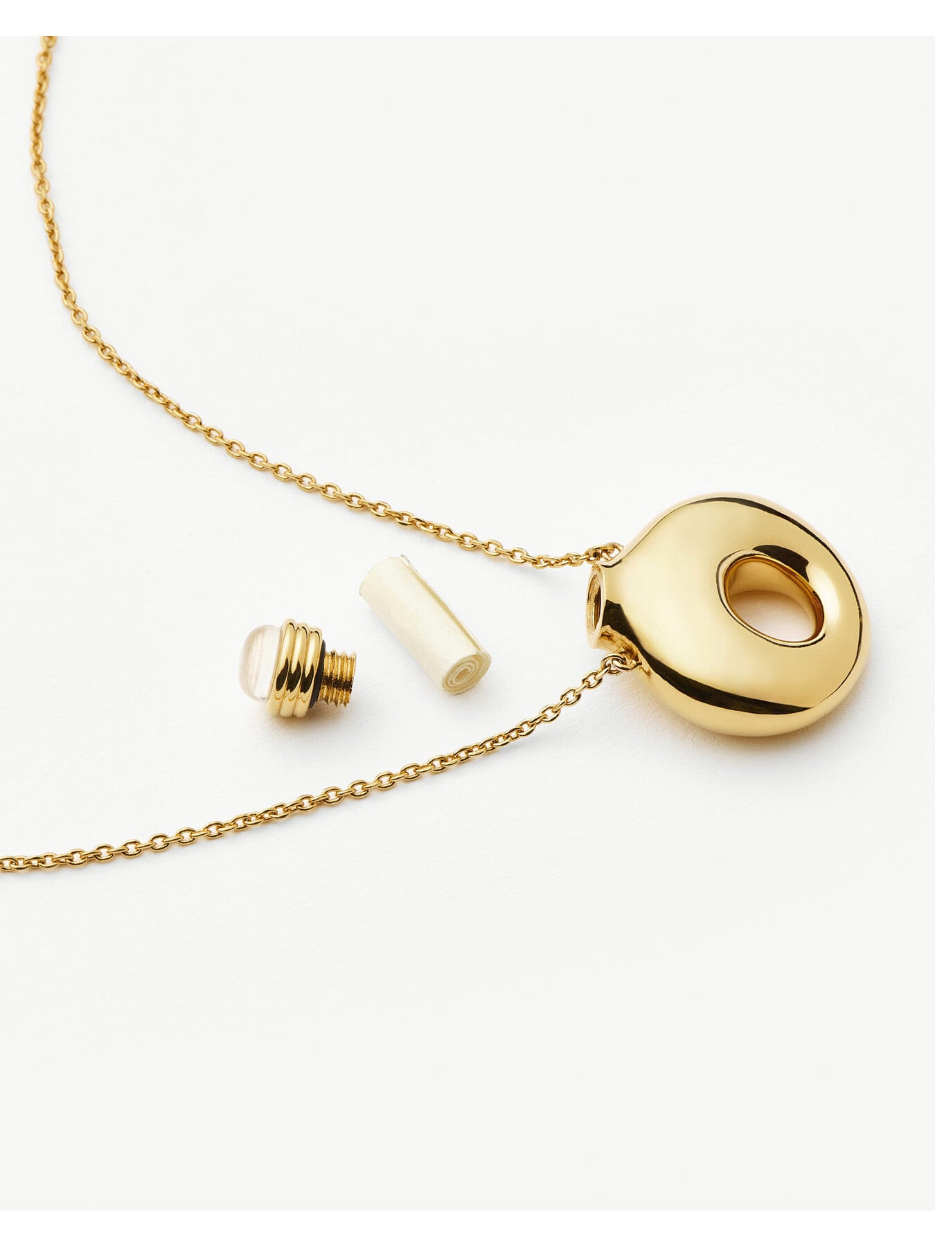 Donut Bottle Pendant Necklace With Mother Of Pearl
