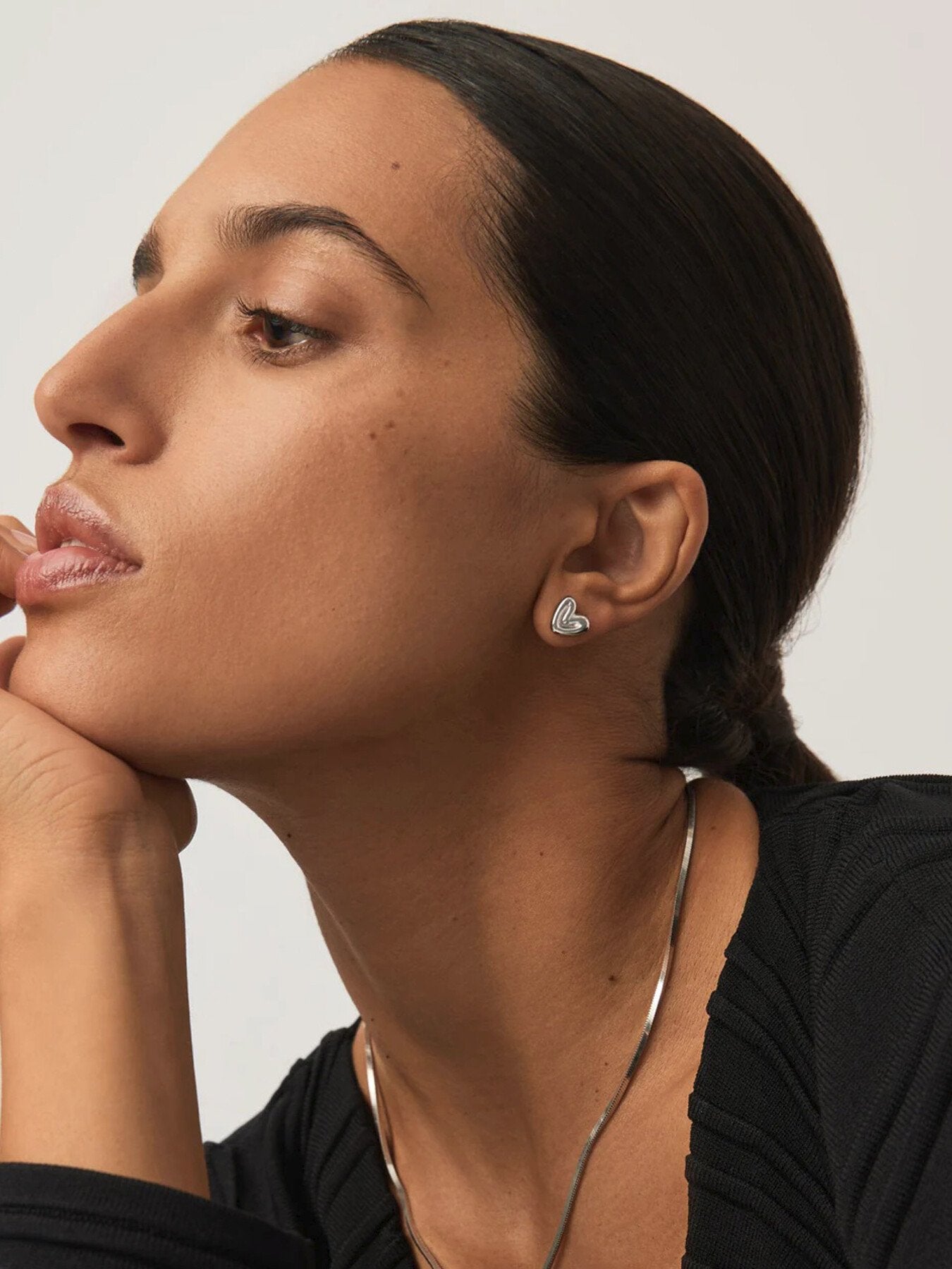 Puffy Heart Mini Stud Earrings