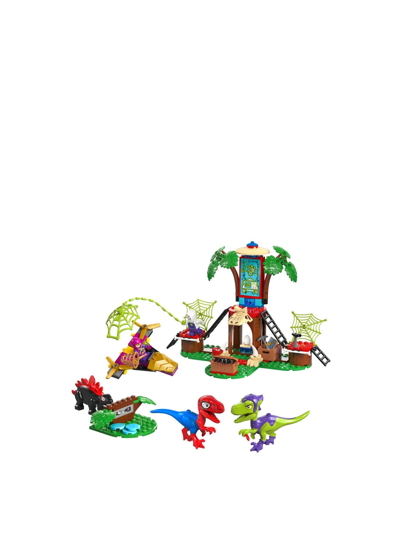 Spidey and Gobbys Raptor Battle at Tree 11200