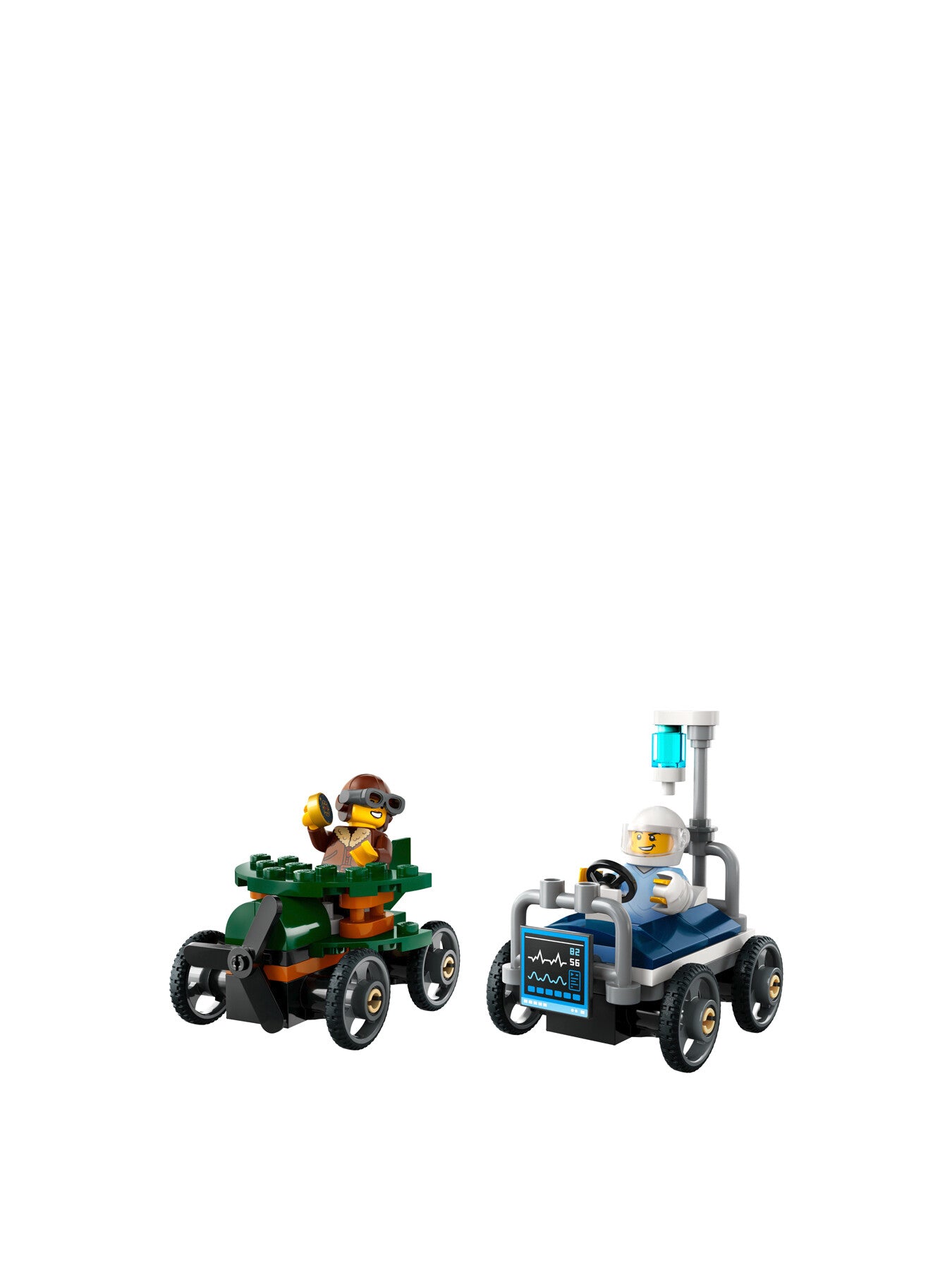 Airplane vs Hospital Bed Race Car Pack 60459