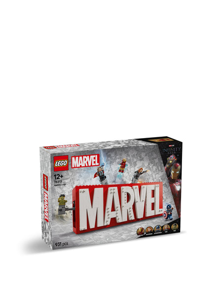 Berretto Marvel In Maglia Grigia Con Logo Brick – Poliestere, Licenza Ufficiale, Unisex