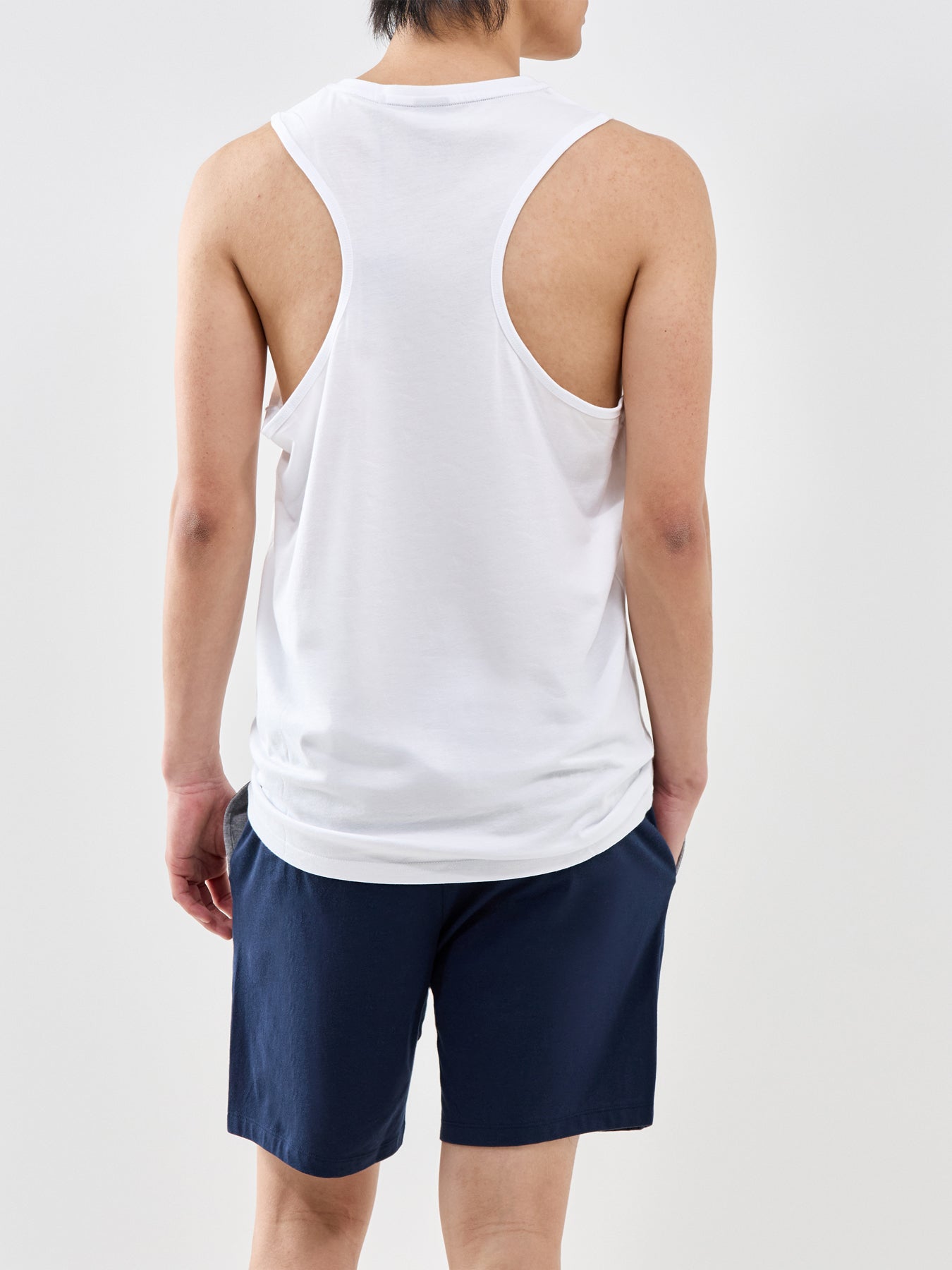 Embroidered Logo Stretch Cotton Shorts