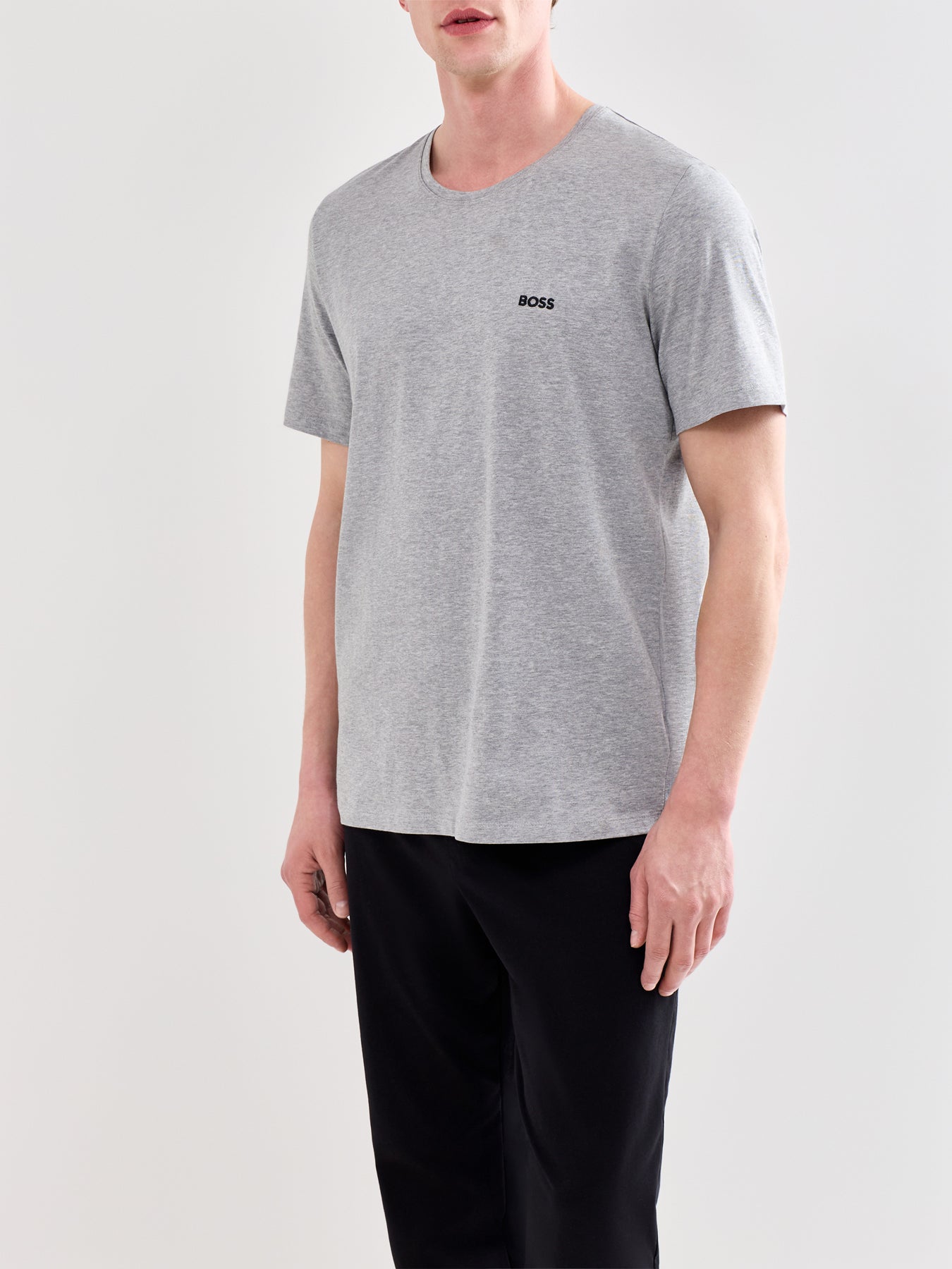 Embroidered Logo Short Sleeve Stretch Cotton T Shirt
