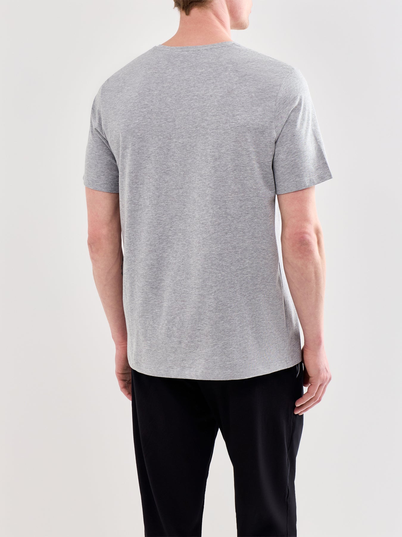 Embroidered Logo Short Sleeve Stretch Cotton T Shirt