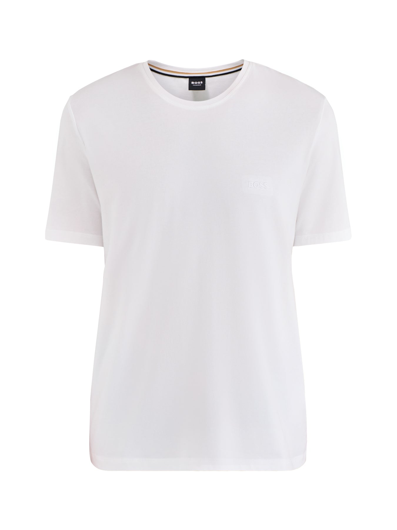 Embroidered Logo Short Sleeve Stretch Cotton T Shirt