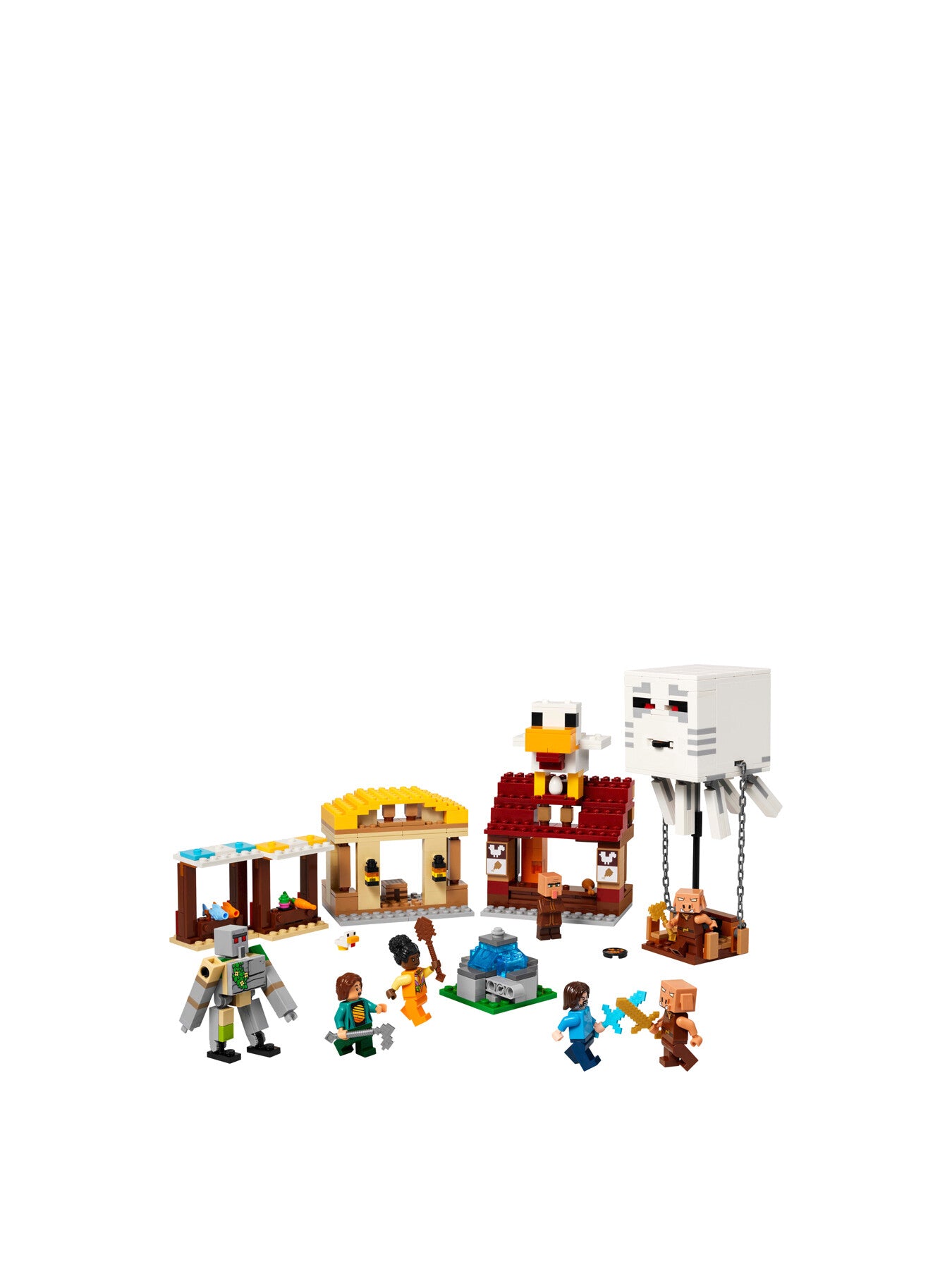 Minecraft® The Ghast Balloon Village Attack, Gamer Gift Toy for Kids 21273