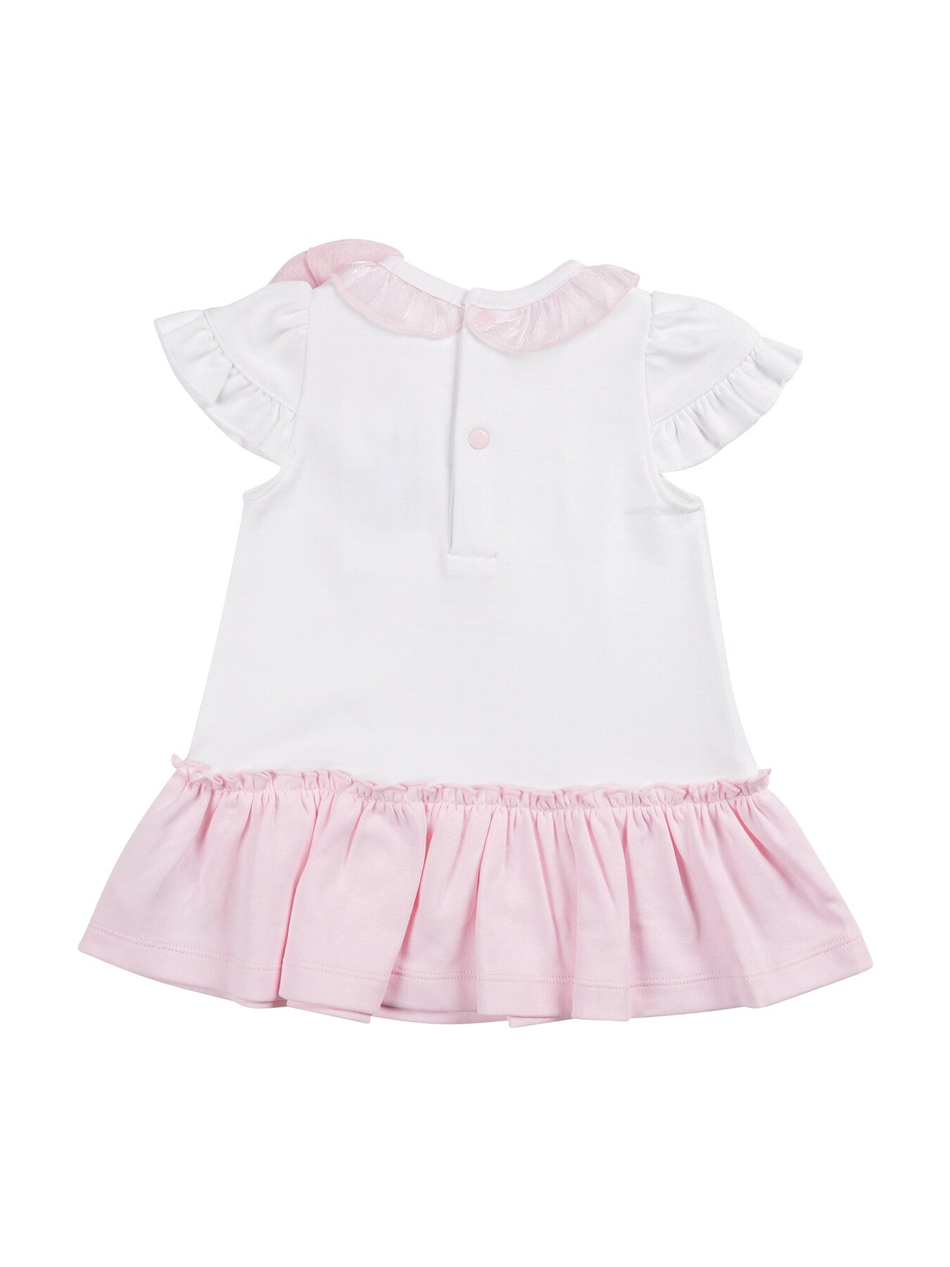 Pink and White Tuille Bow Dress