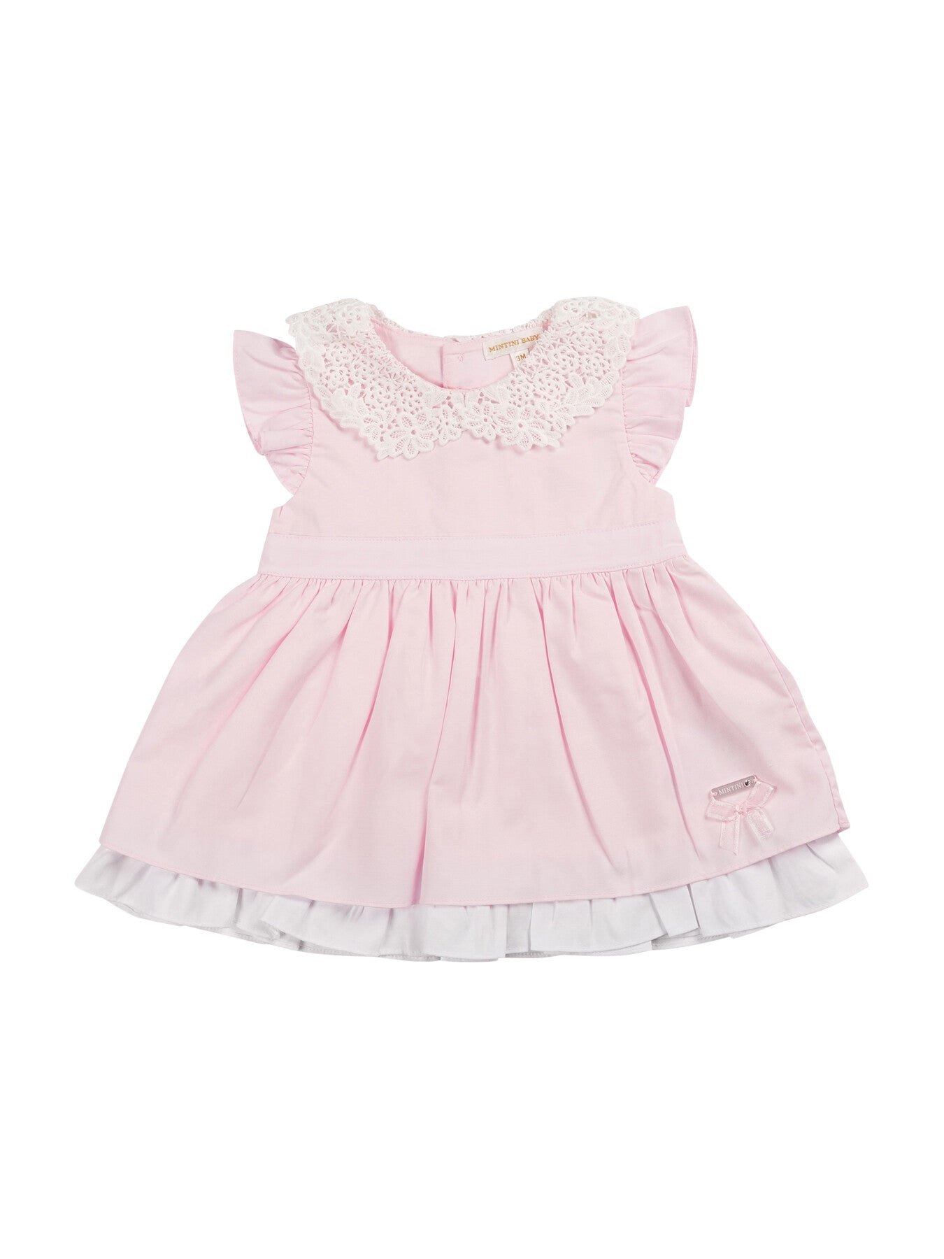 Pink Broderie Collar Dress