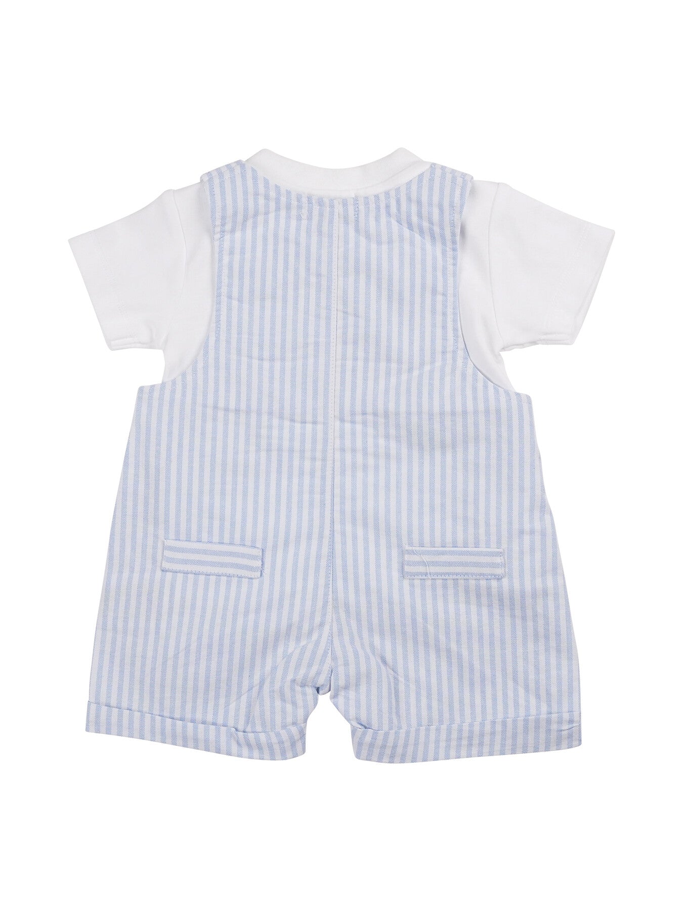 Blue Pinstripe T-Shirt & Short Dungaree