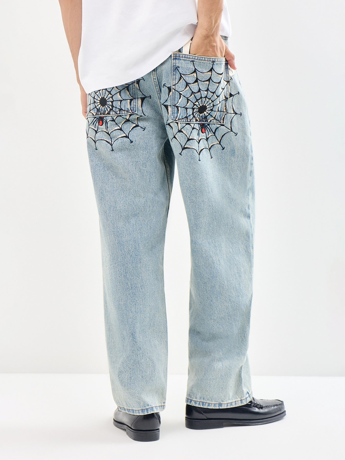 Black Widow Baggy Jeans Blue