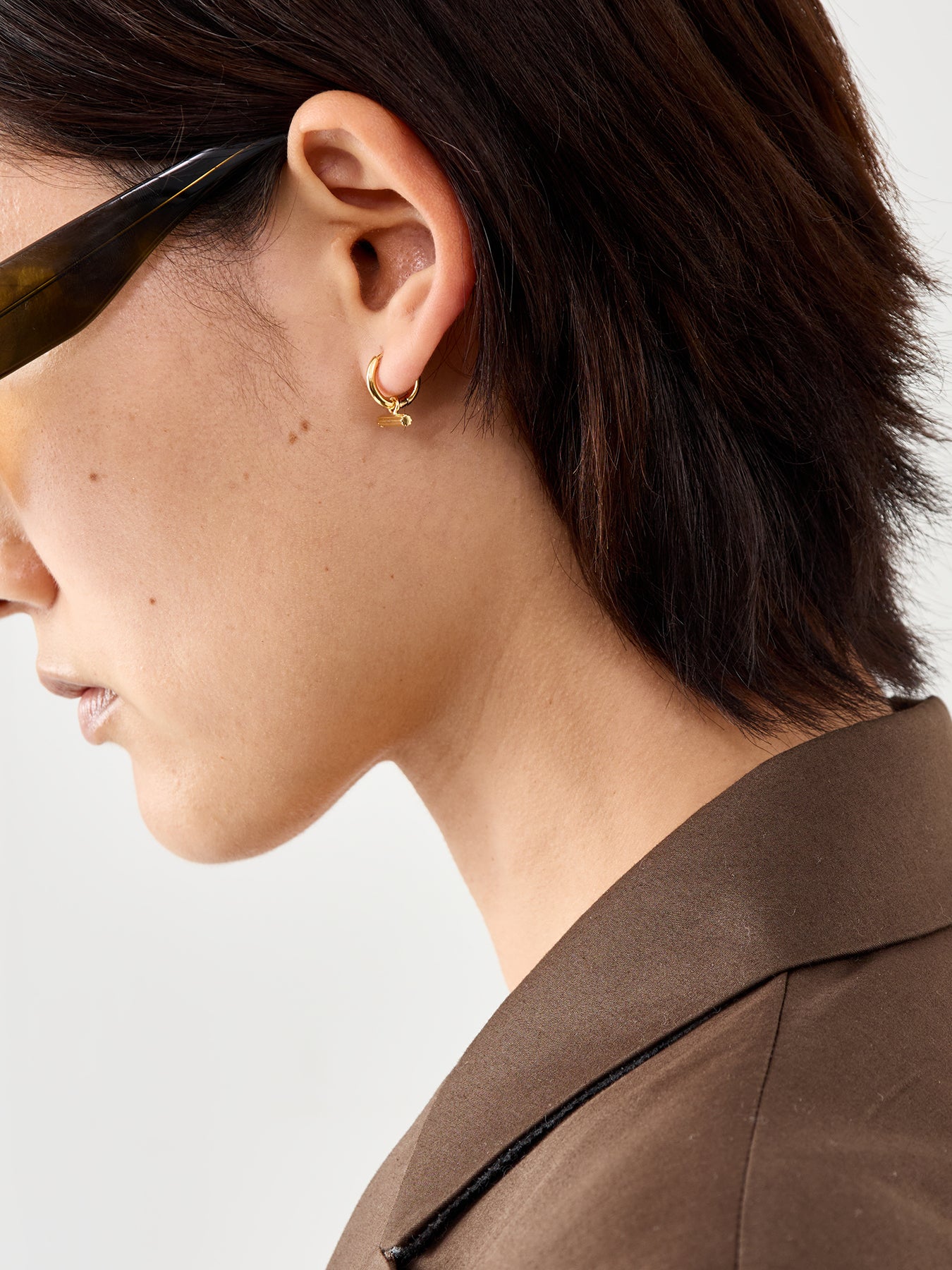 Mini T-Bar Huggie Hoop Earrings