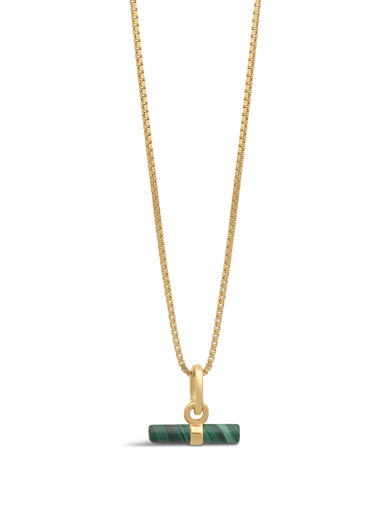 Mini Malachite T-Bar Necklace
