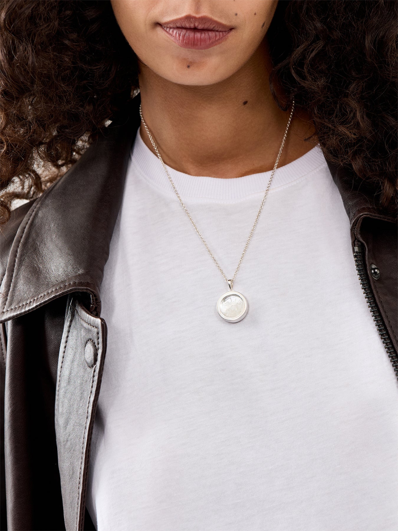 Medium Deco Sun Birthstone Amulet Necklace