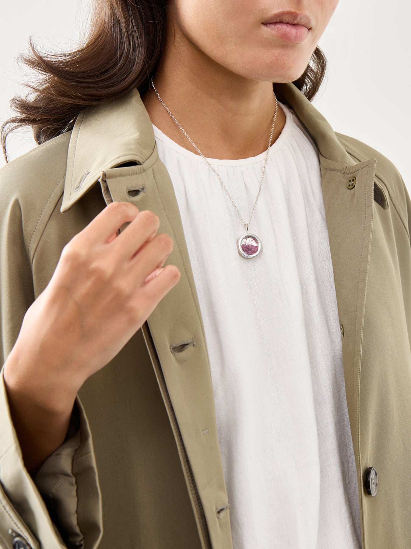 Medium Deco Sun Birthstone Amulet Necklace