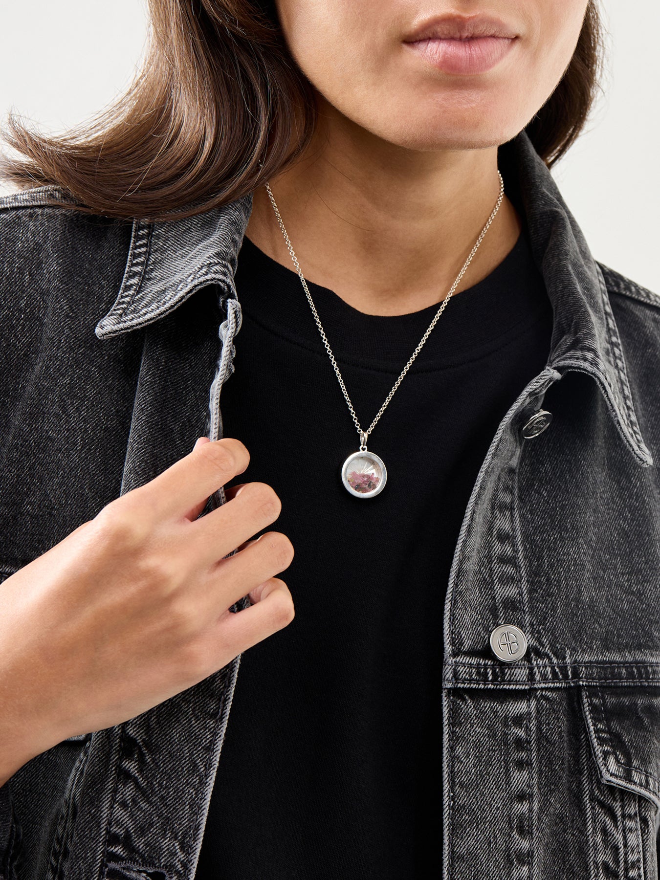 Medium Deco Sun Birthstone Amulet Necklace