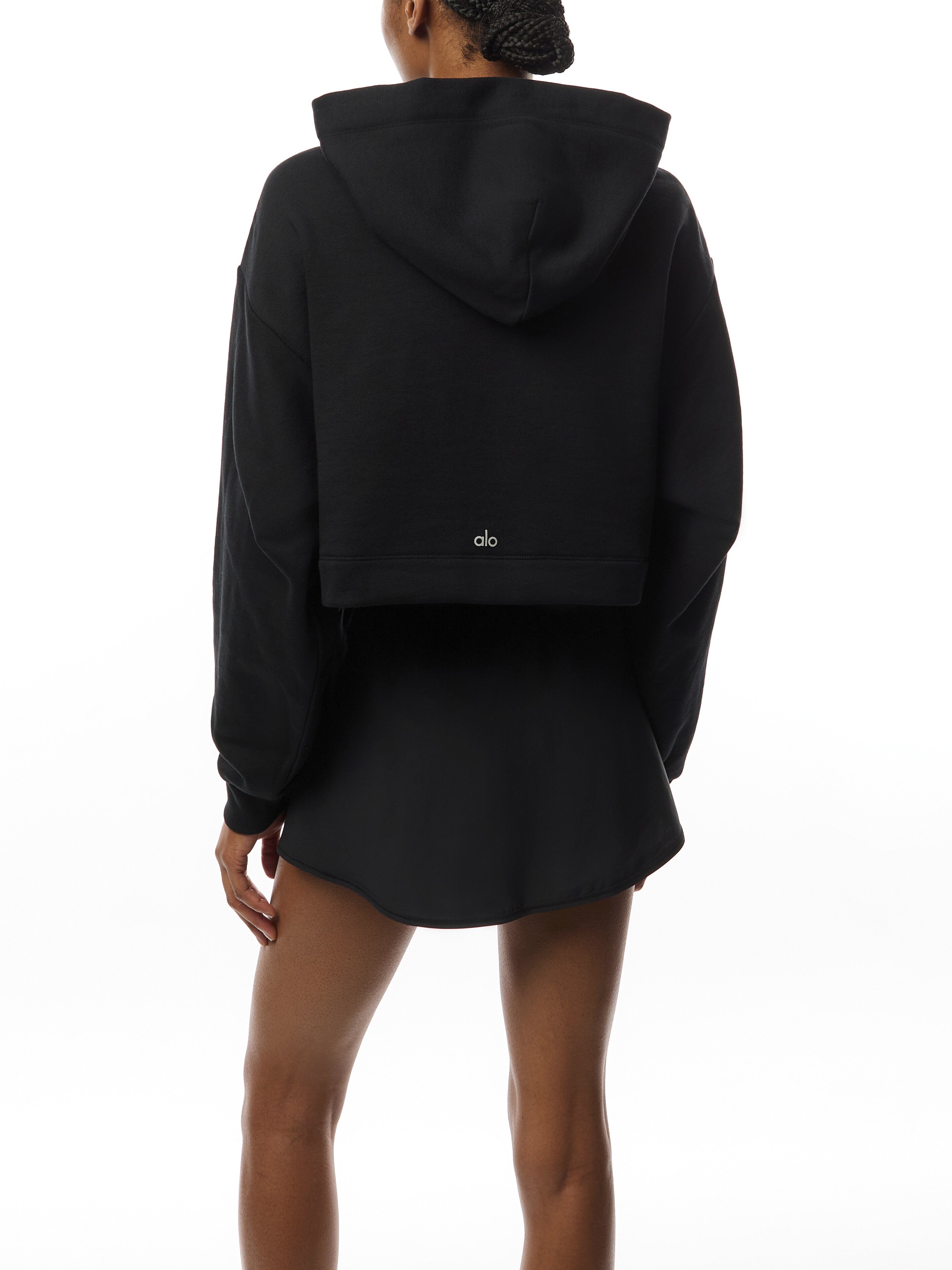alo yoga Bae Hoodie-Black (XS) 【公式通販】