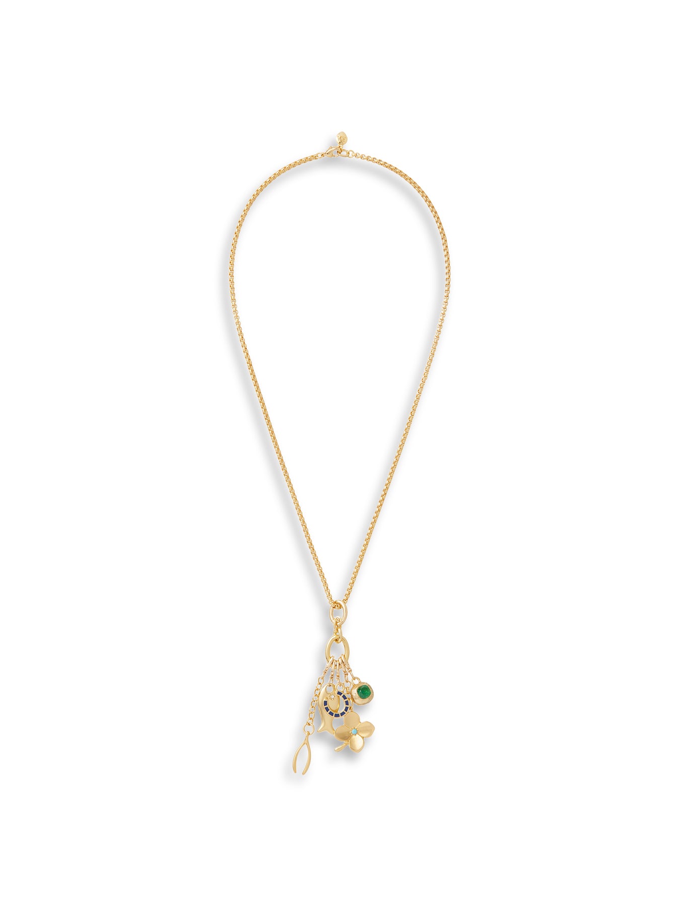 Buona Fortuna Charm Pendant Necklace Gold