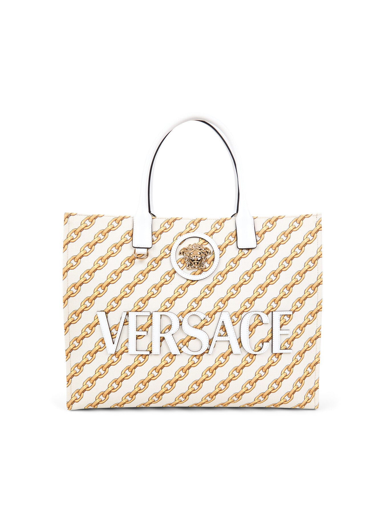 La Medusa Fabric Versace Logo Tote Bag