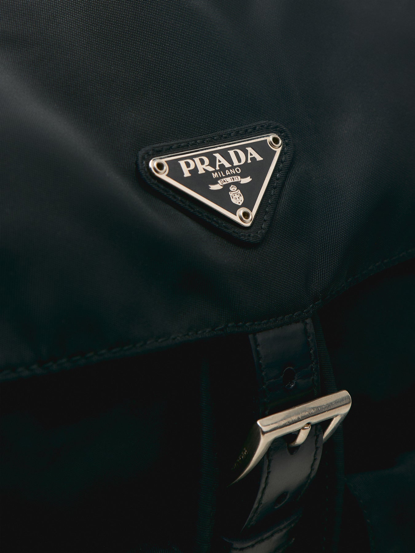 Vintage Prada Tessuto Nylon Backpack Black