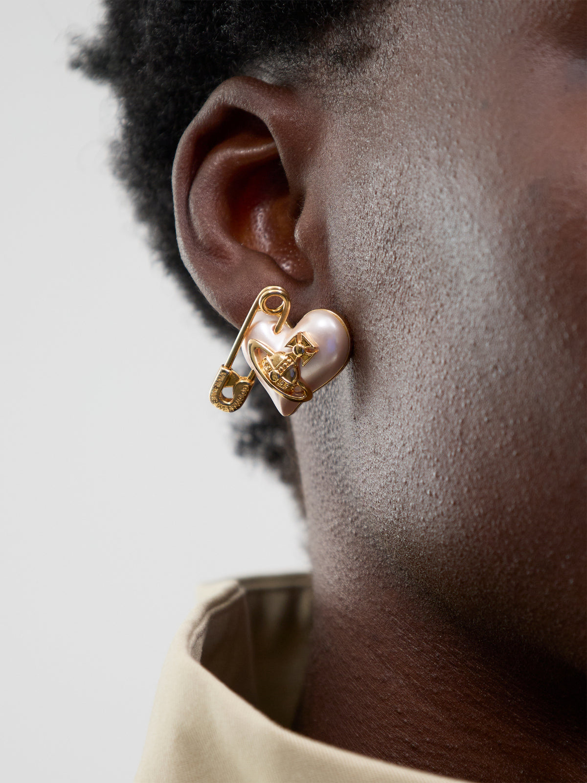 Orietta Stud Earrings Gold/Rosaline Pearl
