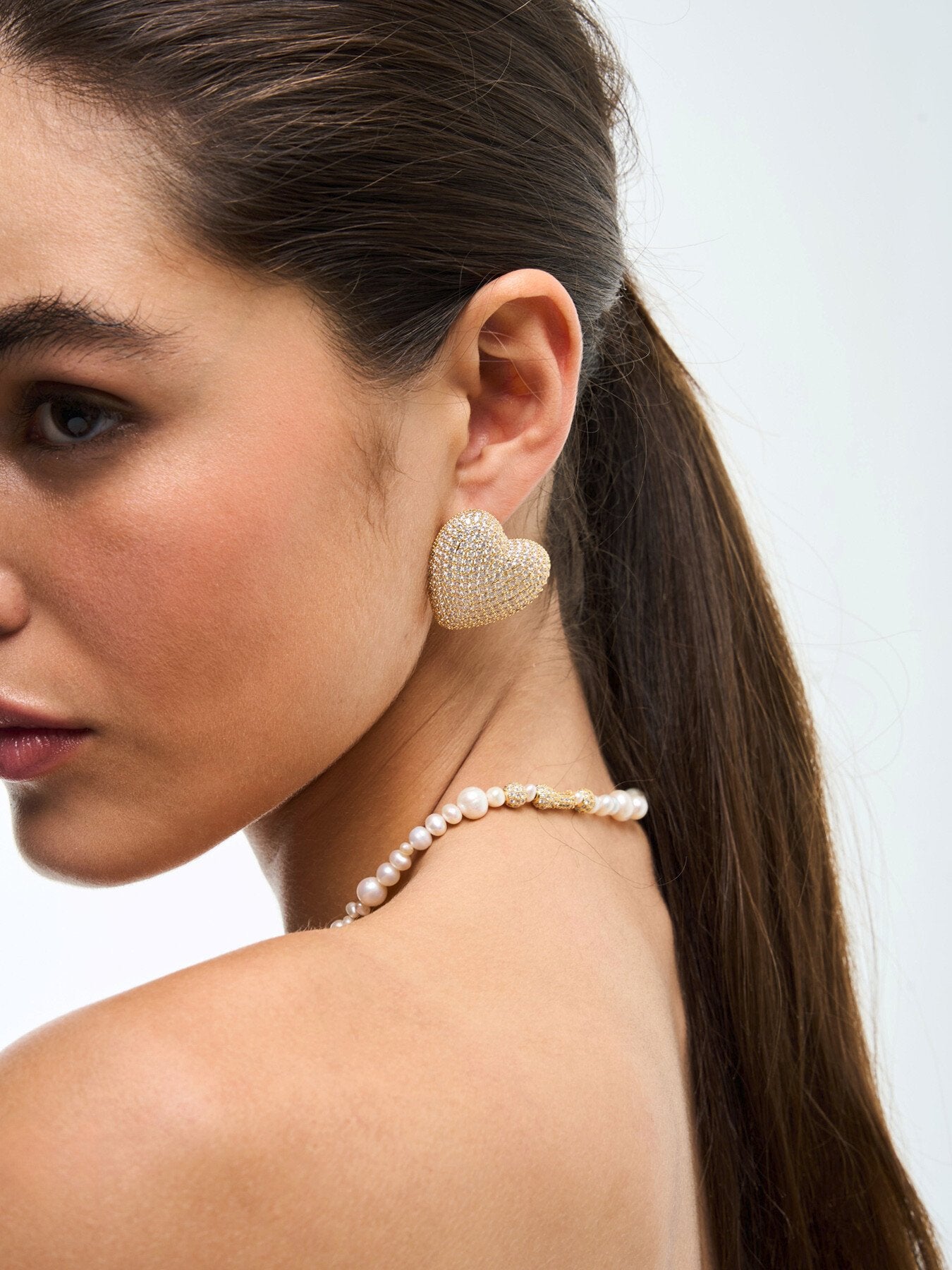 Pave Amor Earrings