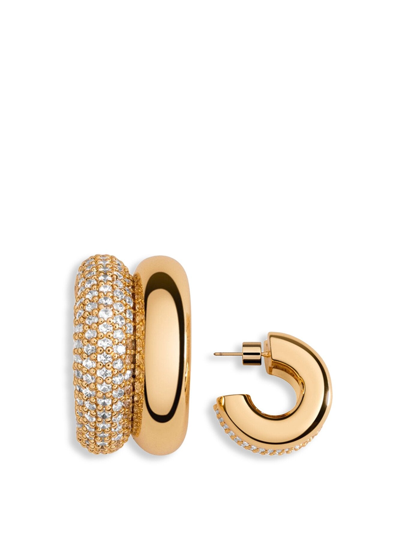 CZ Double Hoop Earrings
