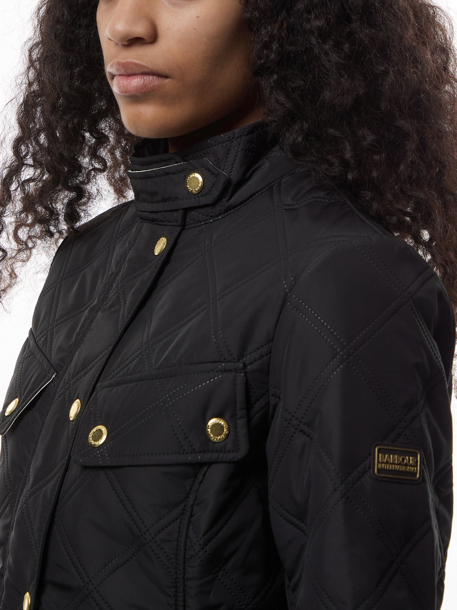 Womens Barbour International Halsey Quilted Jacket