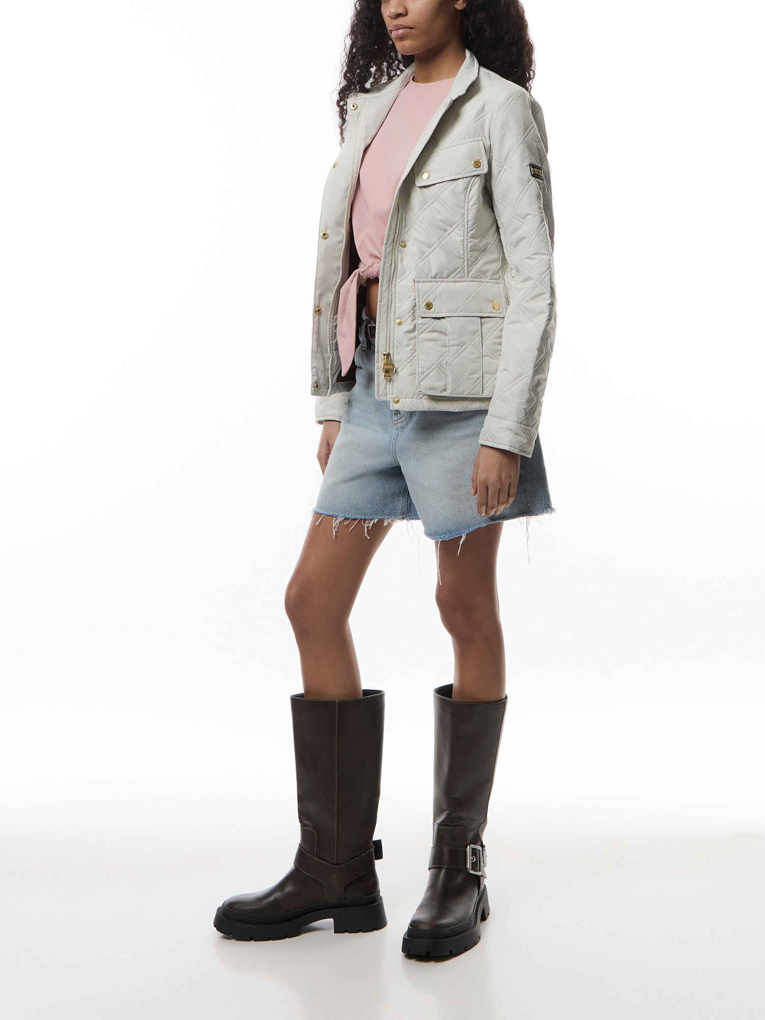 Womens Barbour International Halsey Quilted Jacket