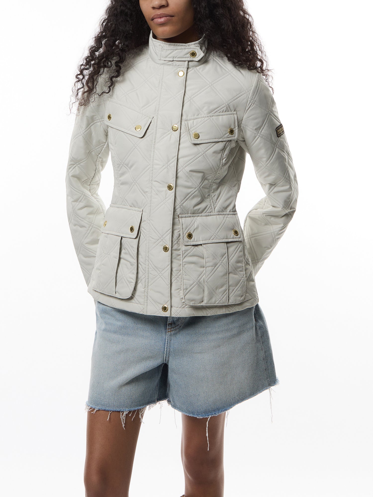 Womens Barbour International Halsey Quilted Jacket