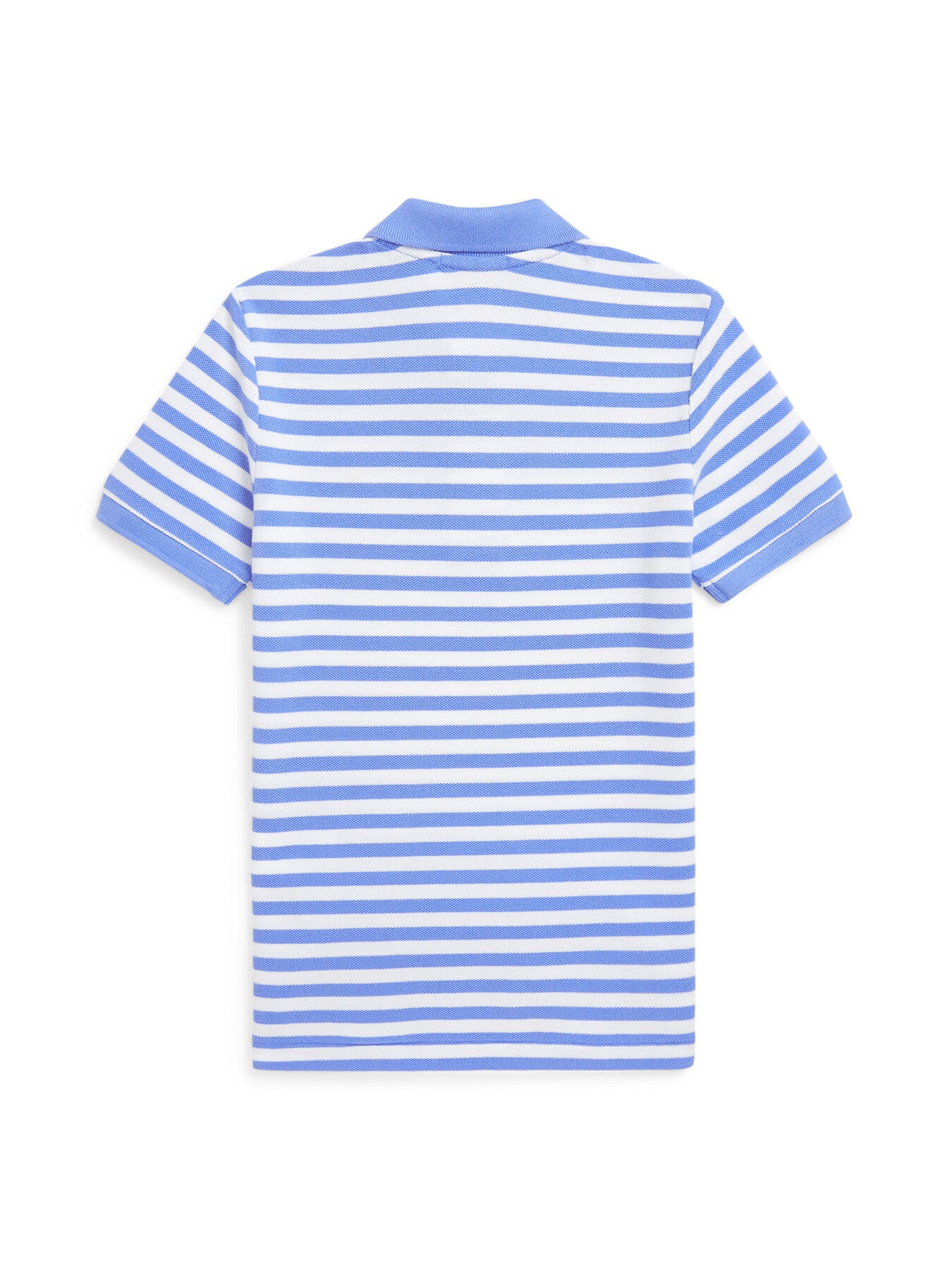 Striped Cotton Mesh Polo Shirt