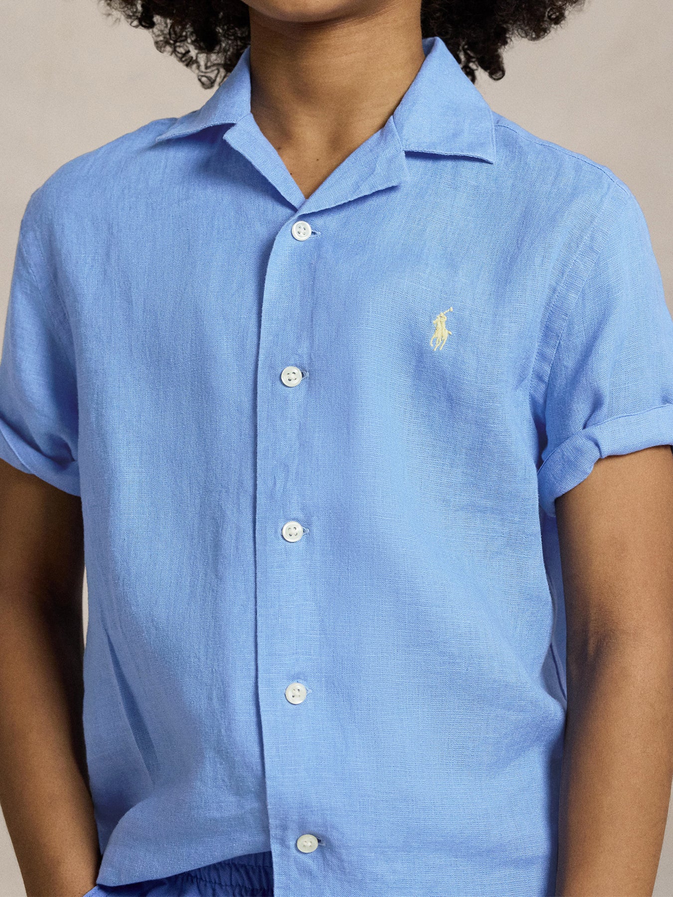Camp Shirt Blue Linen