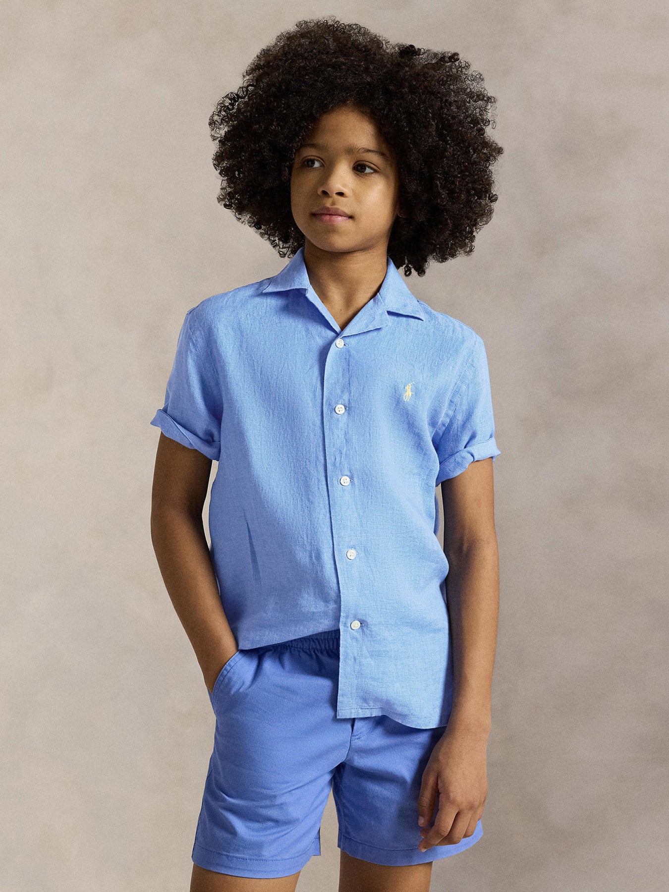 Camp Shirt Blue Linen