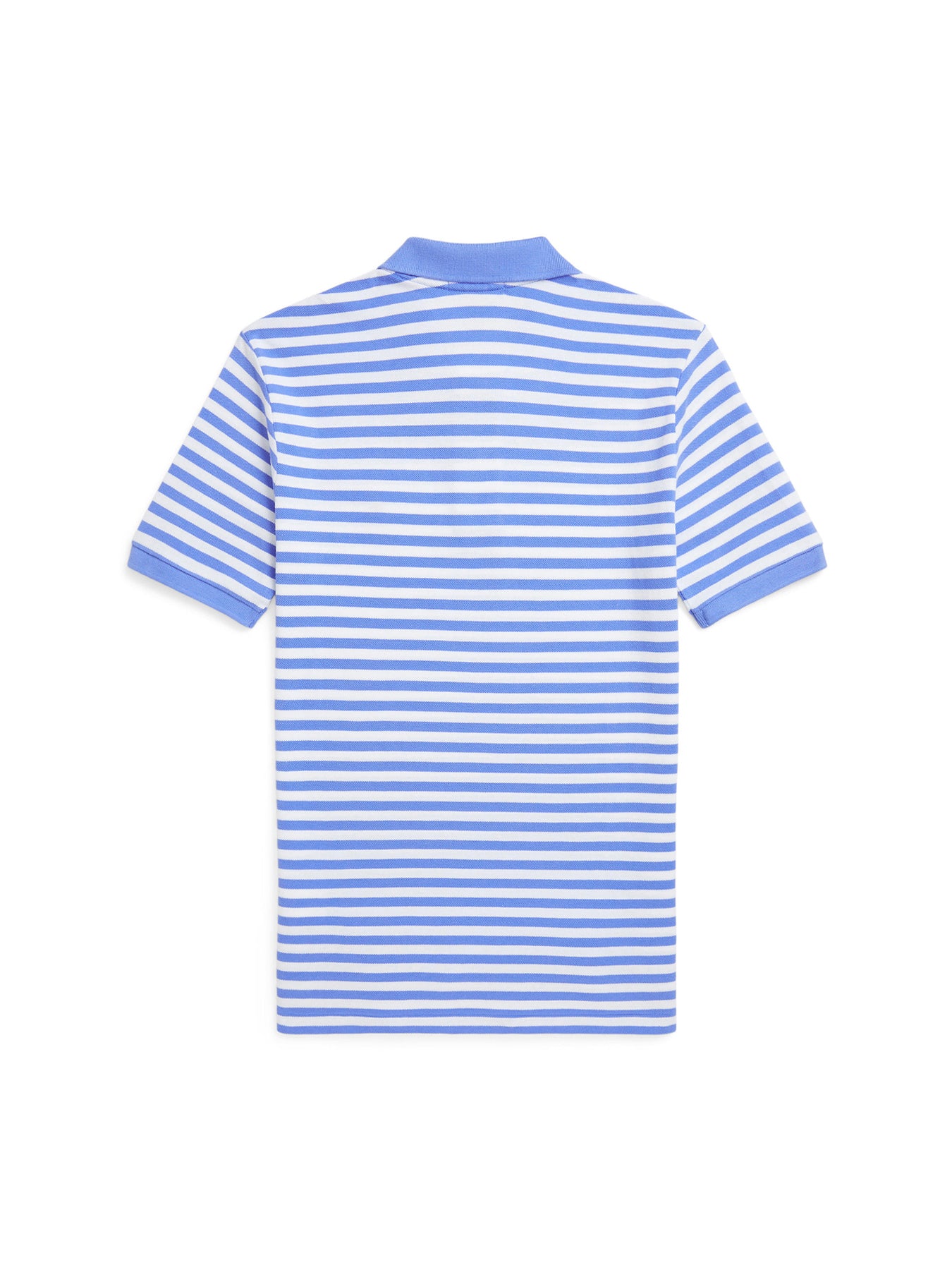 Striped Cotton Mesh Polo Shirt