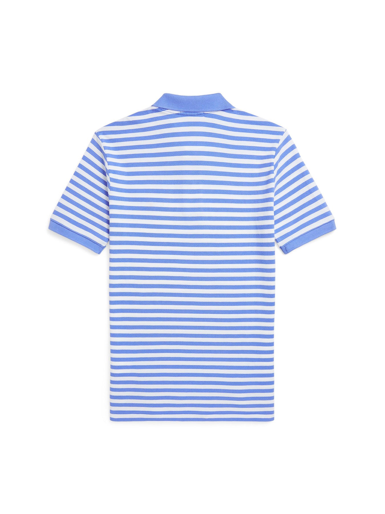 Striped Cotton Mesh Polo Shirt
