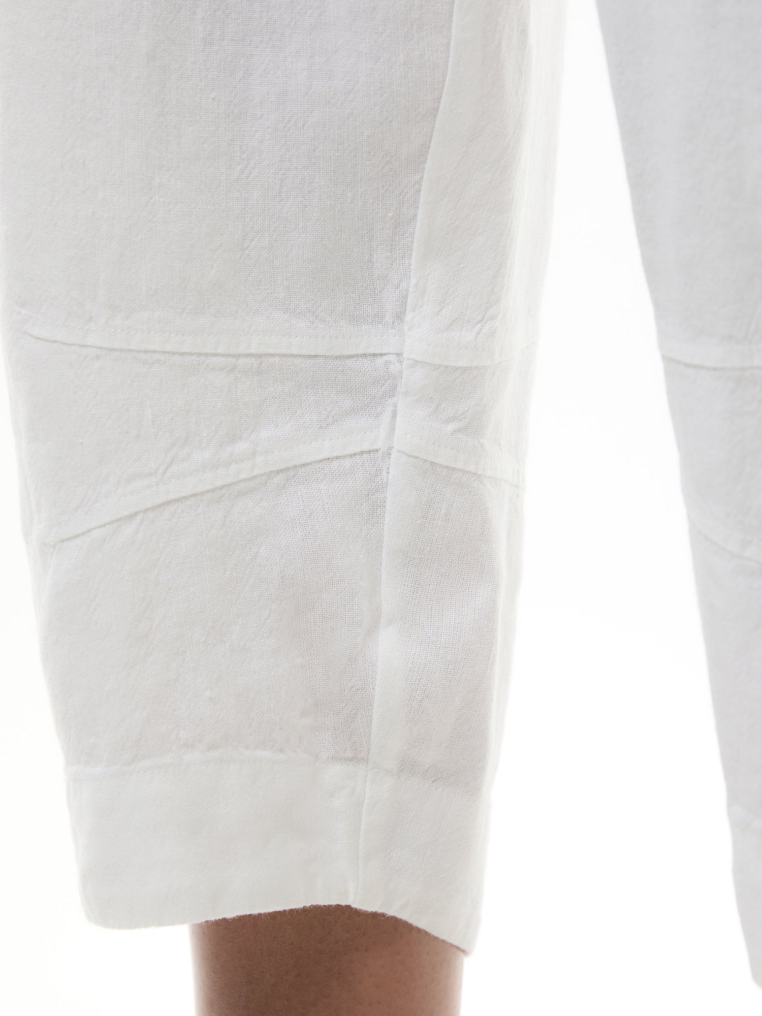 Heavy Twisted Linen Crop Bubble Trouser