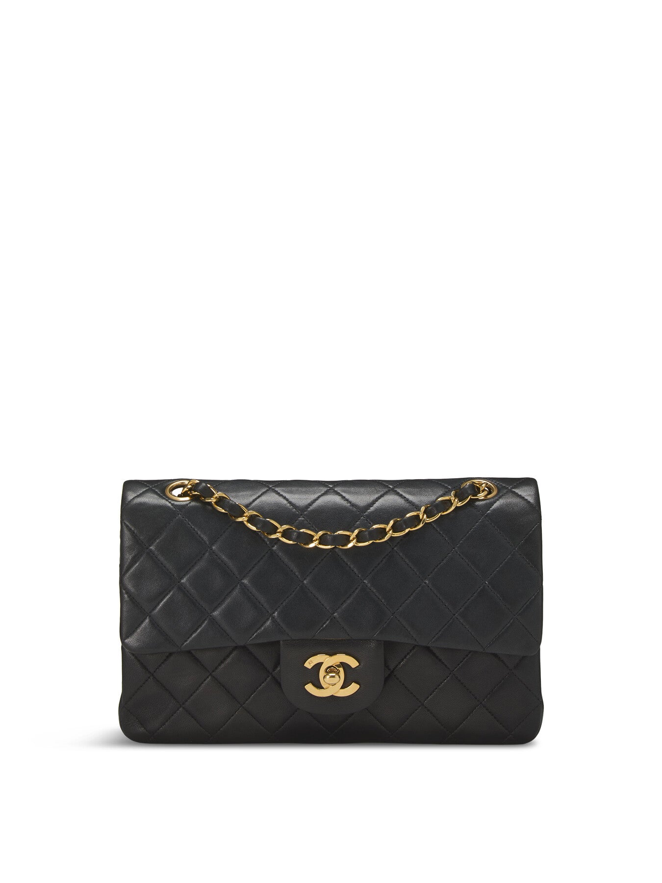 Vintage Chanel Black Lambskin Bag 2.55 9