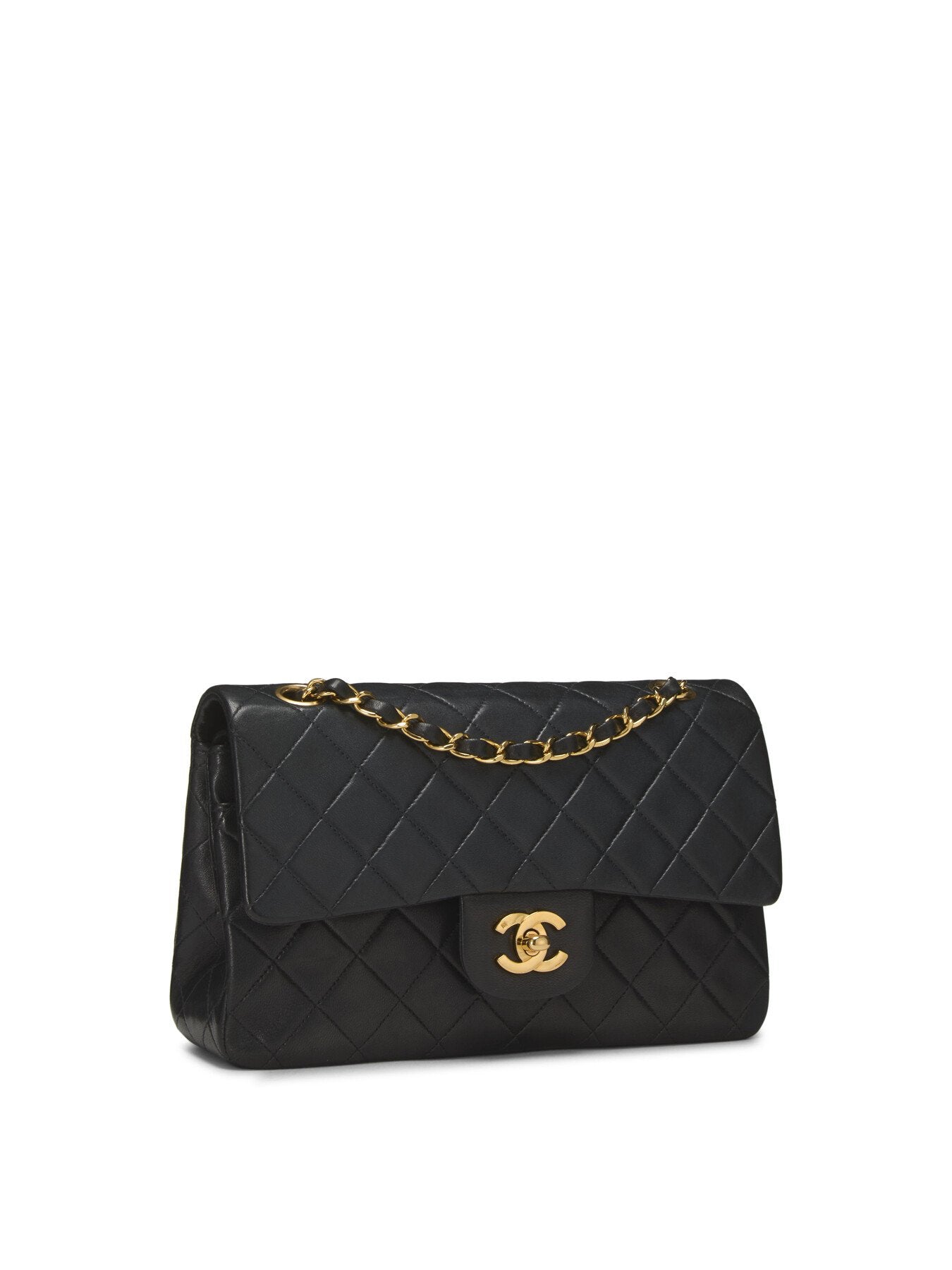 Vintage Chanel Black Lambskin Bag 2.55 9